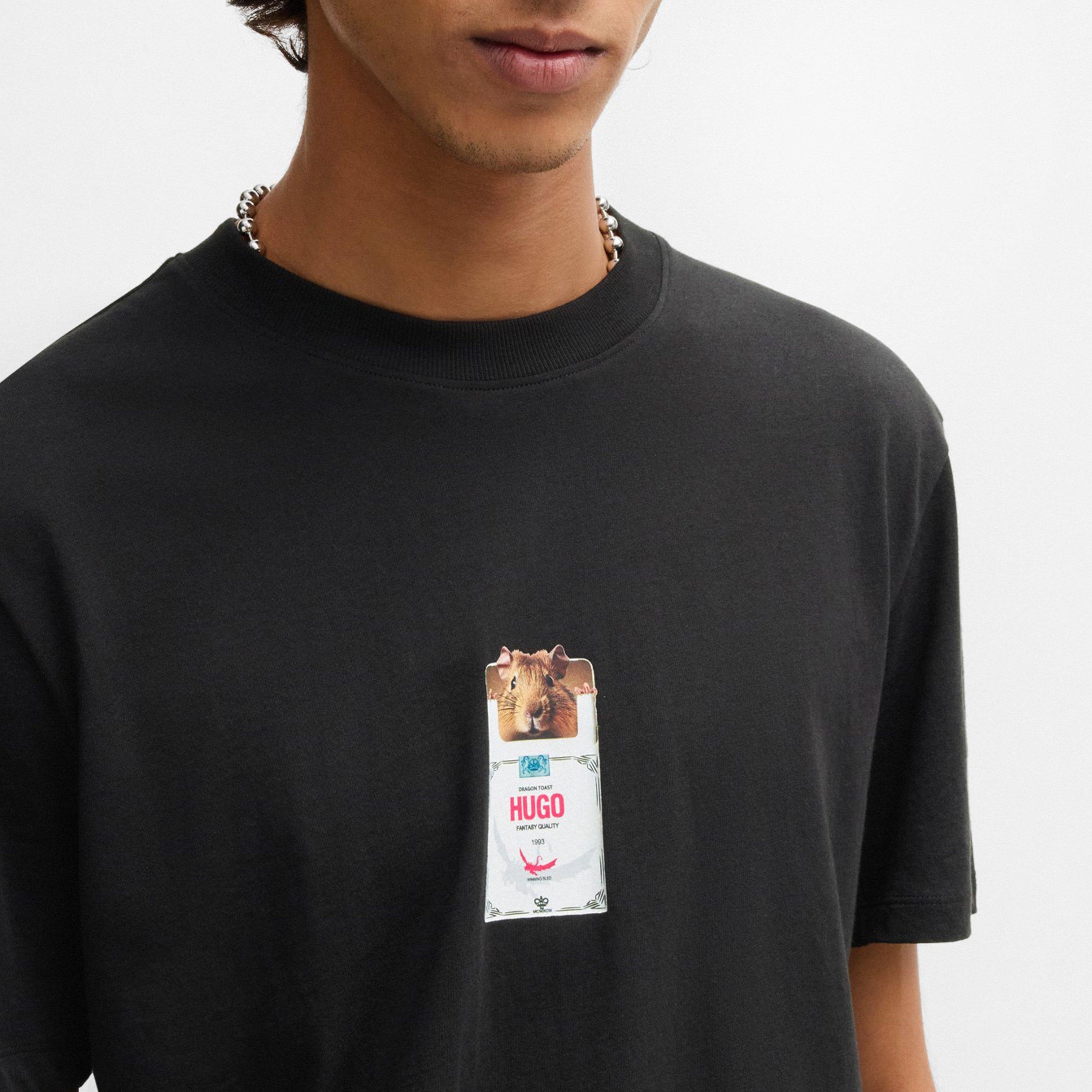 Black 001 - Hugo - Men's Regular Fit T-Shirt - 4