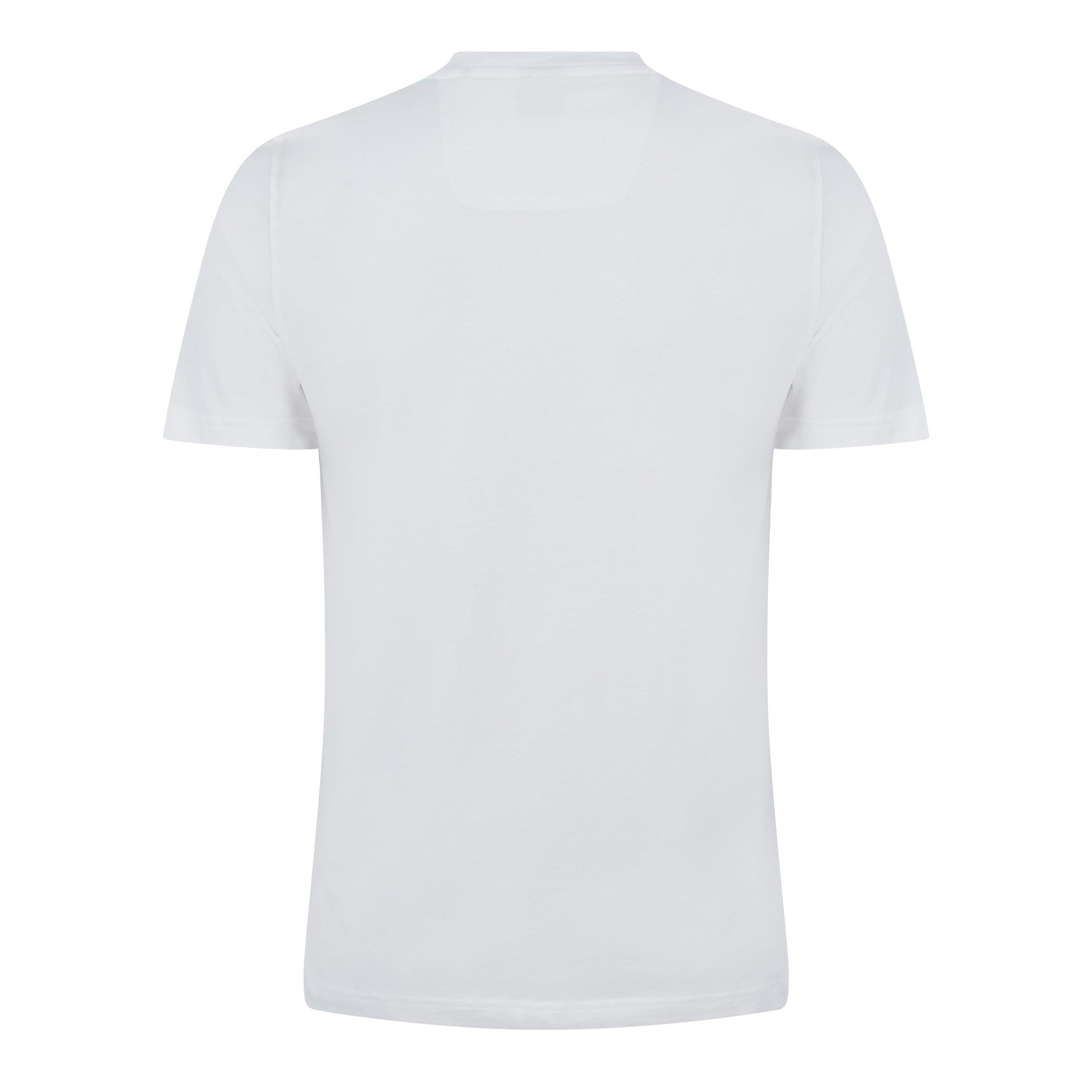 White 100 - Boss - Men's Tape Logo Cotton T-Shirt - 2