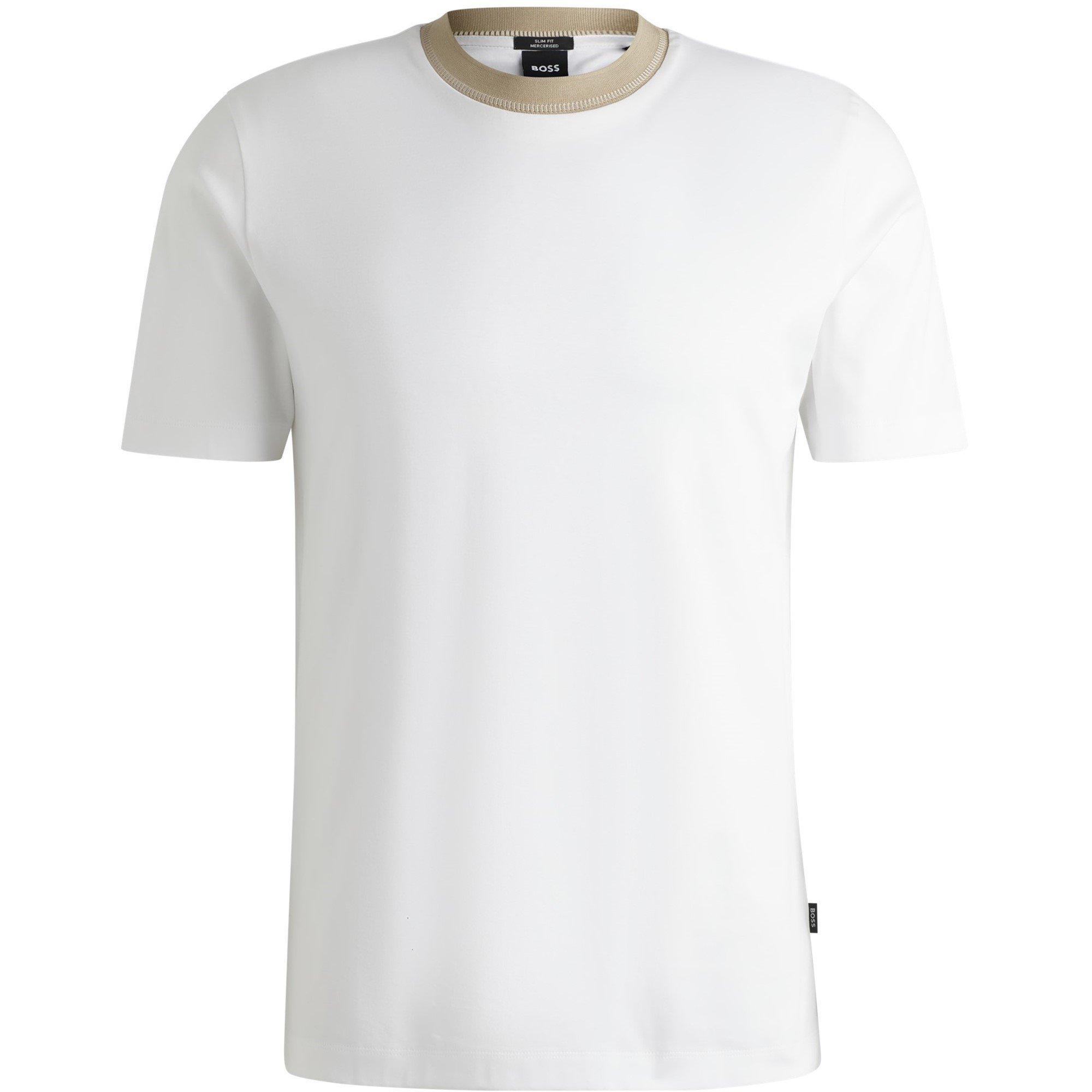 White 100 - Boss - Men's H-Tessler Cotton T-Shirt - 1