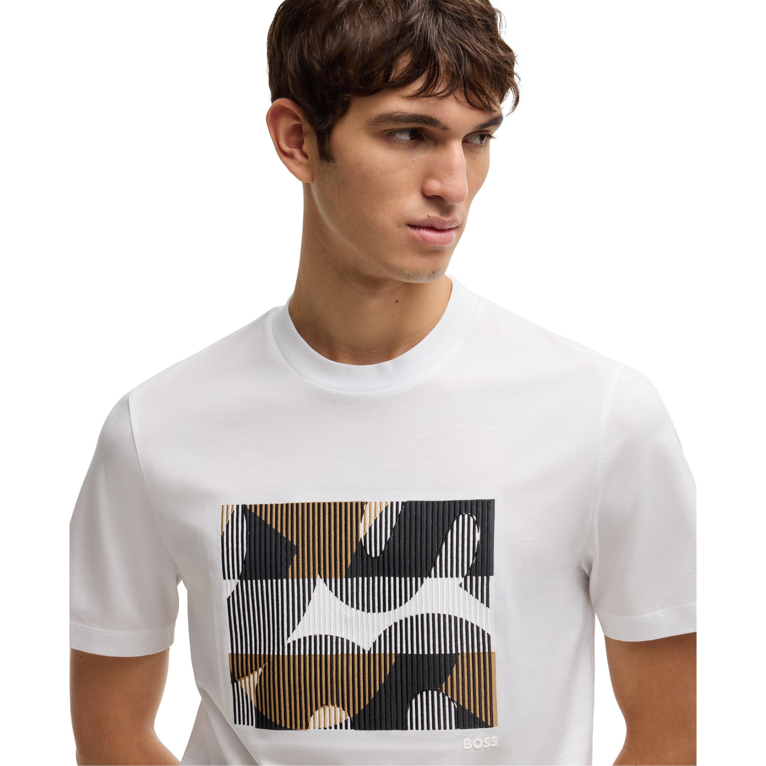 White 100 - Boss - Men's HBB CThompson 209 Regular Fit T-Shirt - 4