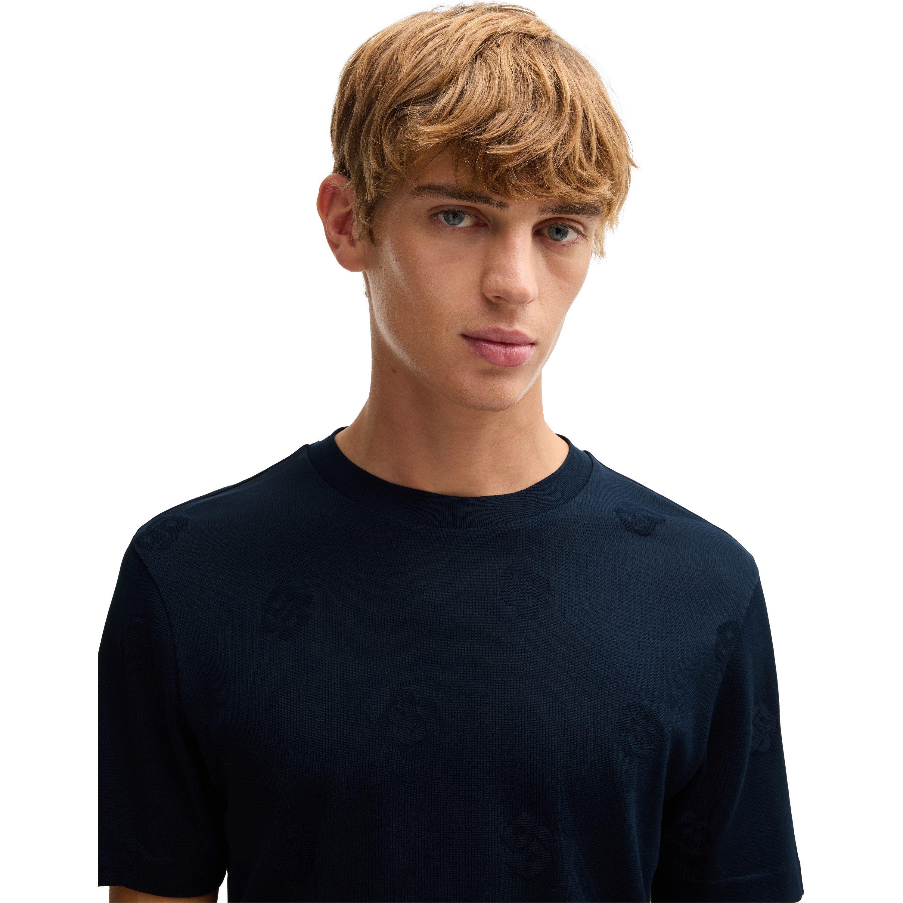 Dark Blue - Boss - Men's C-Thompson Premium Jersey T-Shirt - 4