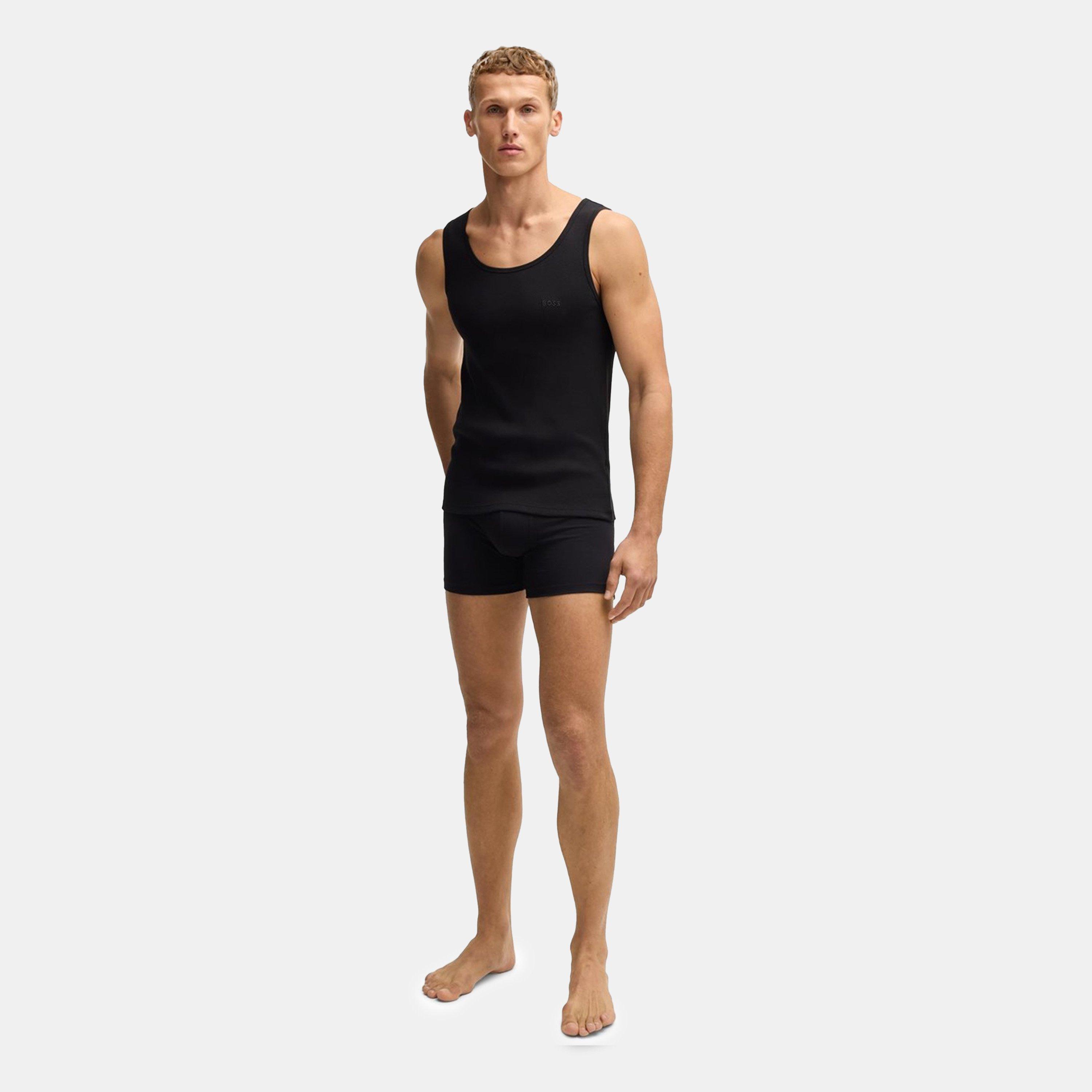Boss Bodywear Men's Classic Ribbed Tank Top 3-Pack, Cotton Construction ...