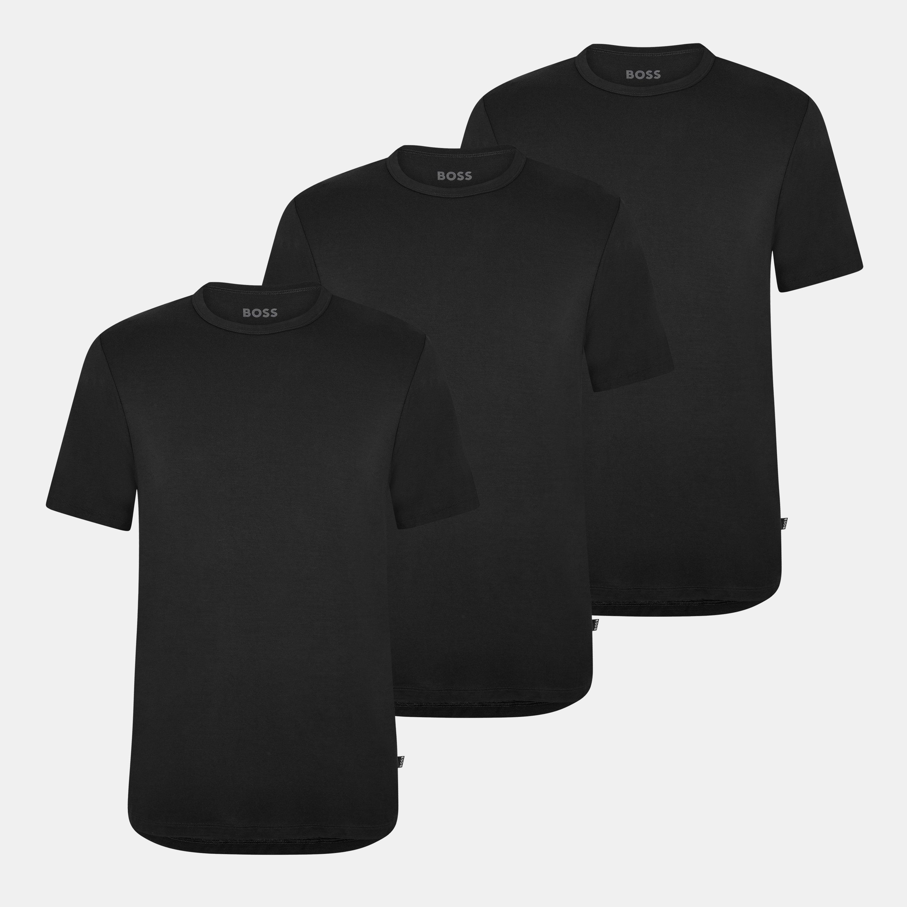 Black 001 - Boss - Men's BW Bamboo T-Shirt, Bamboo Fabric - 1