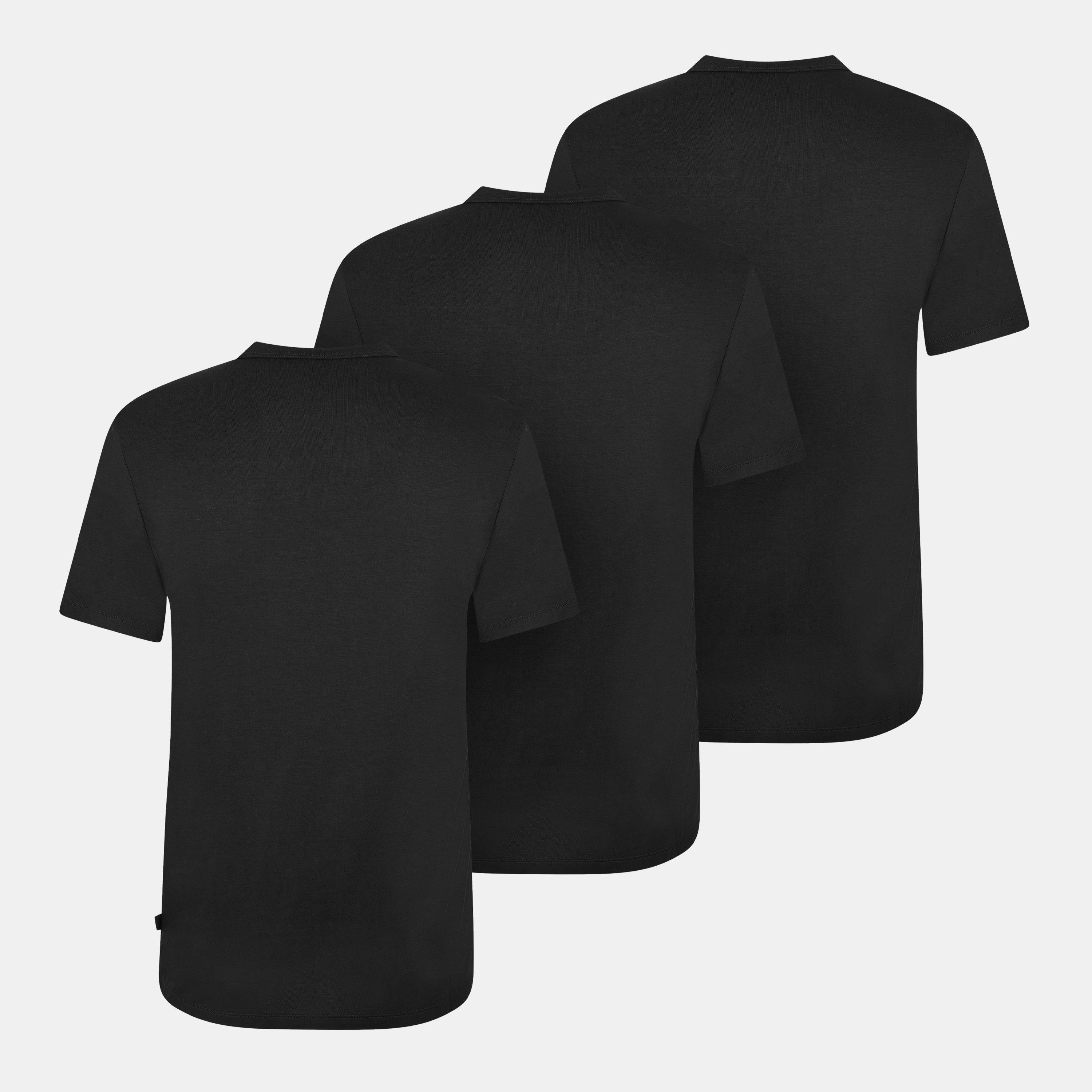Black 001 - Boss - Men's BW Bamboo T-Shirt, Bamboo Fabric - 2