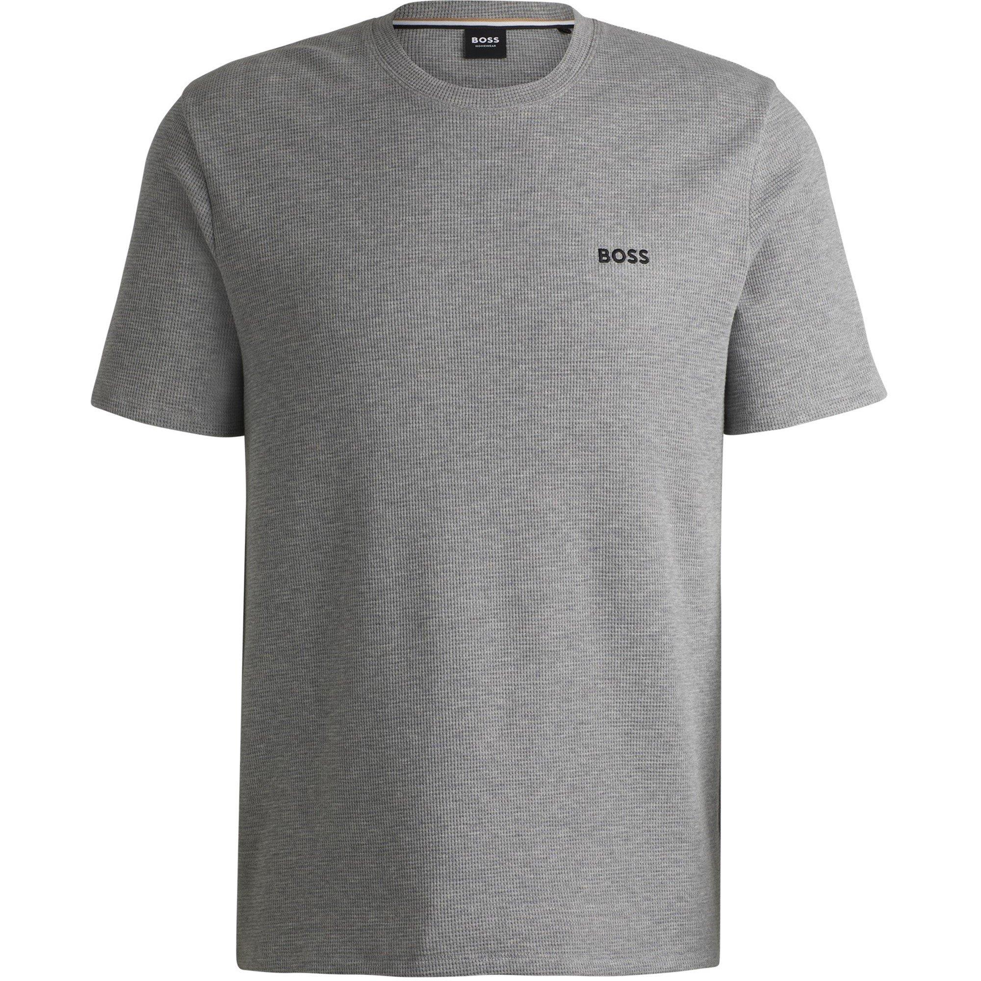 Boss Mens BOSS Bodywear Waffle T-Shirt with Structured Design - Medium Grey 033 - Medium