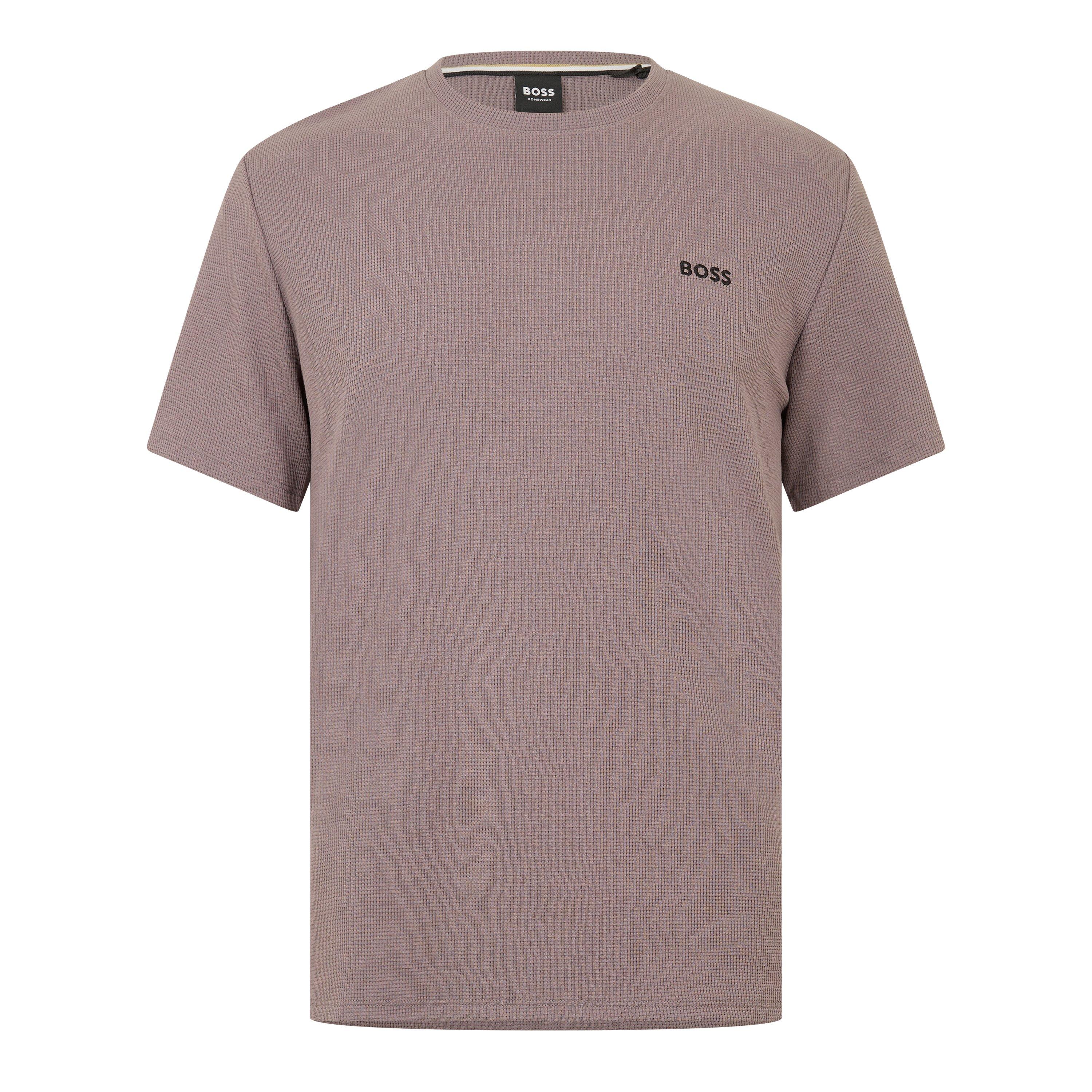 Boss Mens BOSS Bodywear Waffle T-Shirt with Structured Design - Mushroom 511 - Small