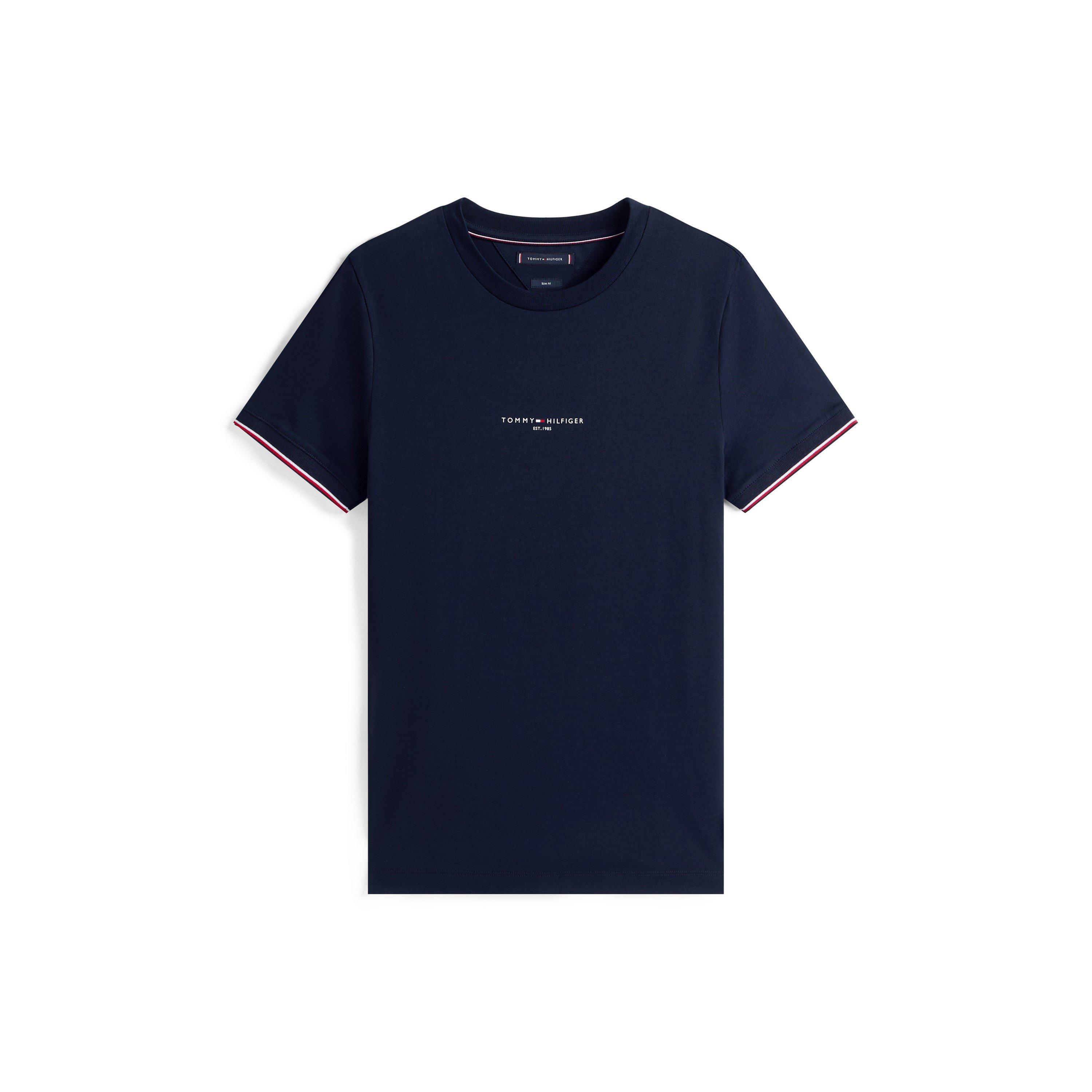 Tommy Hilfiger Men's Logo Tipped T-Shirt - Desert Sky Dw5 - 2XL