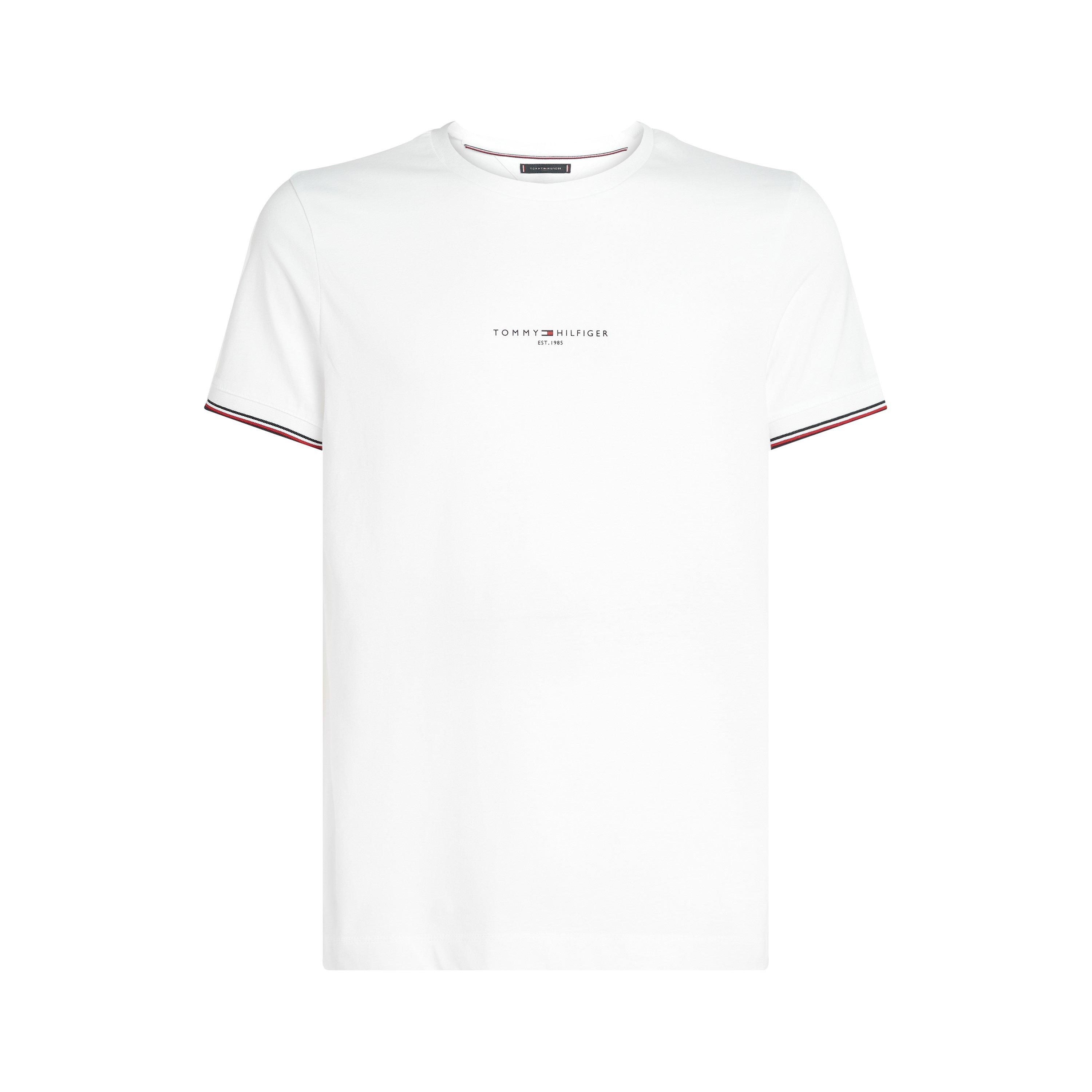 Tommy Hilfiger Men's Logo Tipped T-Shirt - White Ybr - 2XL