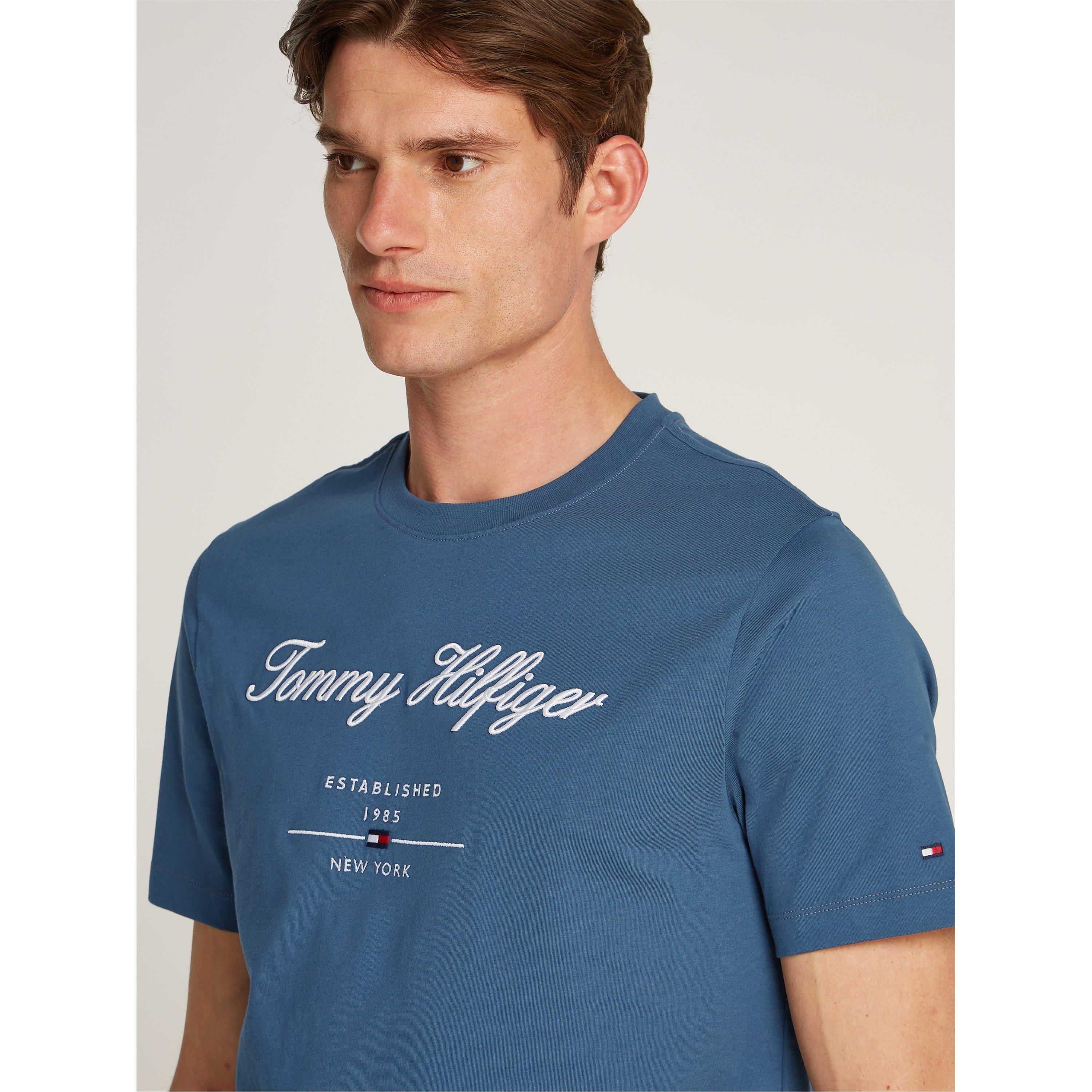 Aegean Sea DBZ - Tommy Hilfiger - Men's Script Logo Regular Fit T-Shirt - 2