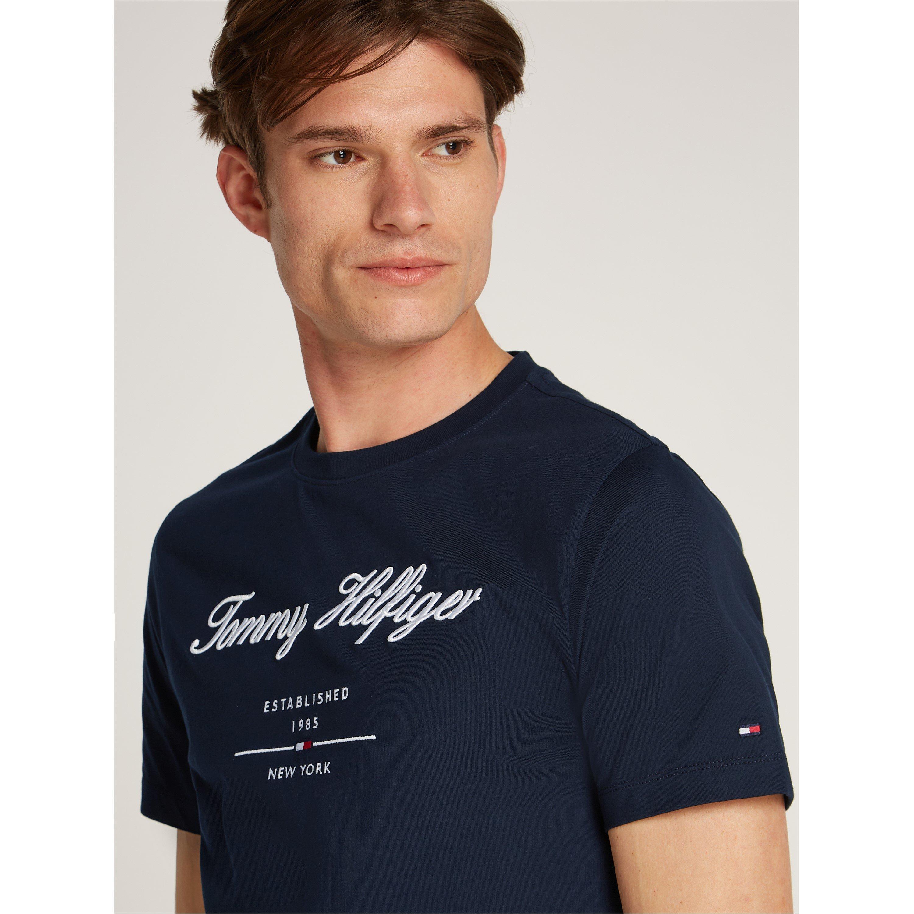 Desert Sky DW5 - Tommy Hilfiger - Men's Script Logo Regular Fit T-Shirt - 2