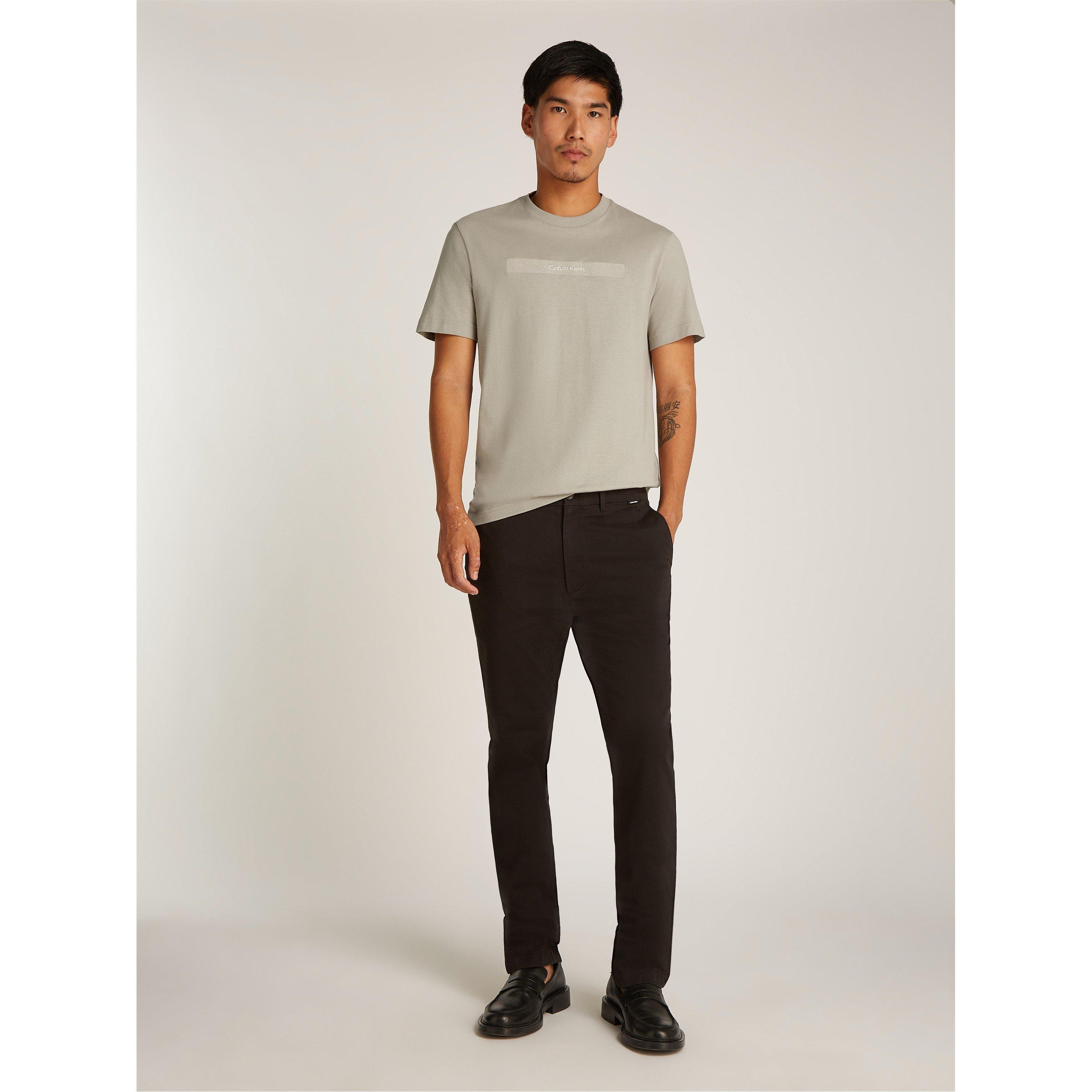 Khaki RAJ - Calvin Klein - Men's Structured Embroidery Regular Fit T-Shirt - 2