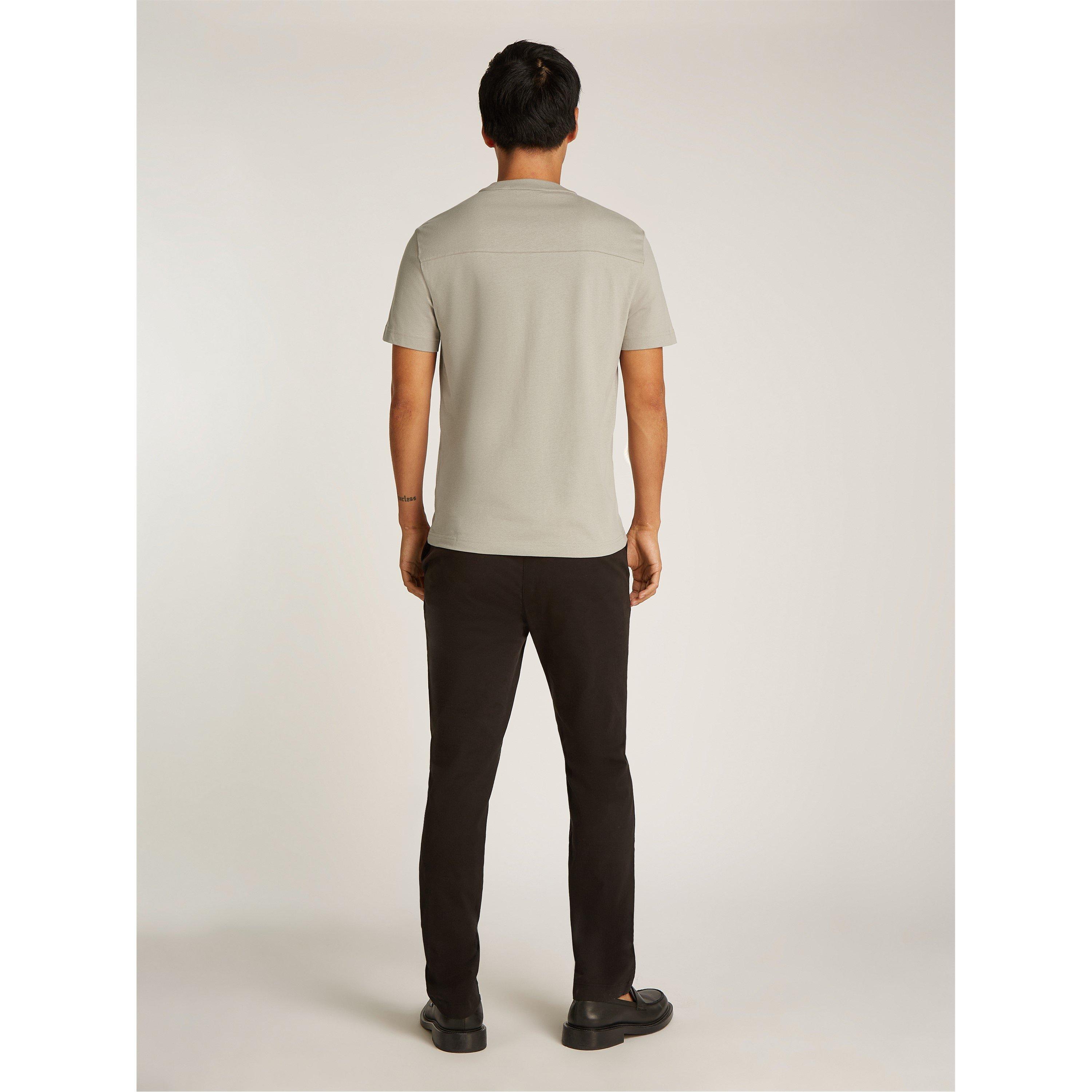 Khaki RAJ - Calvin Klein - Men's Structured Embroidery Regular Fit T-Shirt - 3
