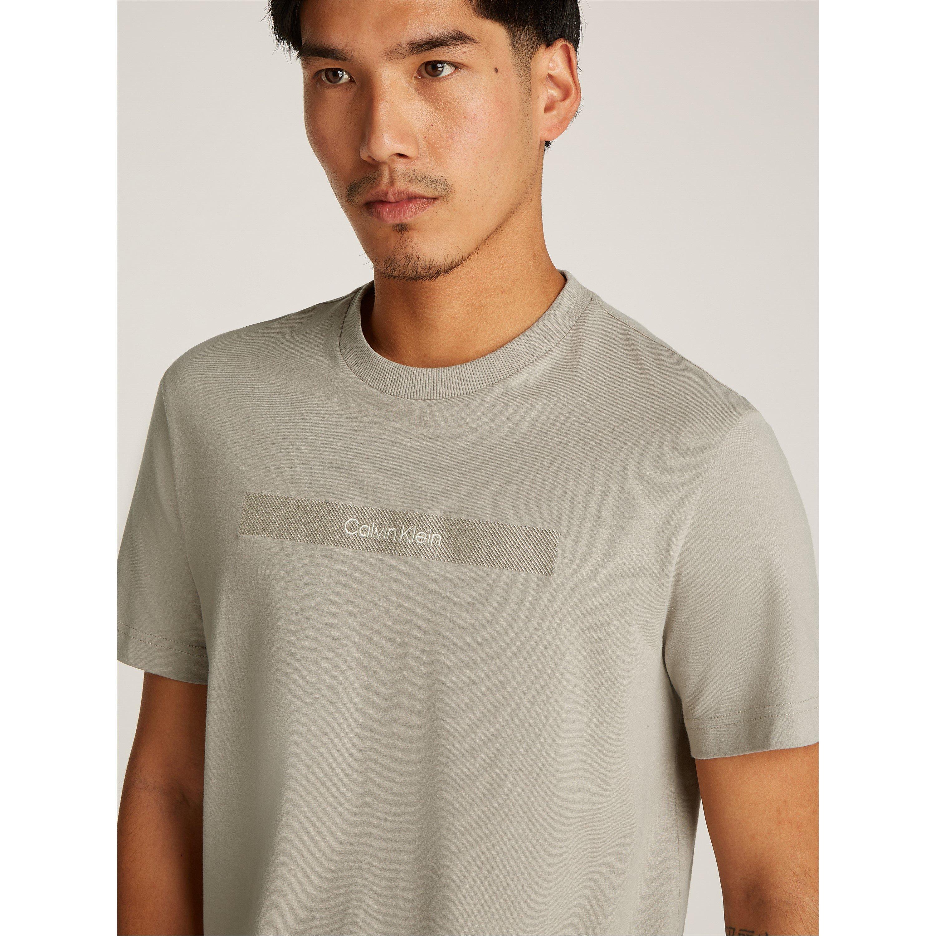 Khaki RAJ - Calvin Klein - Men's Structured Embroidery Regular Fit T-Shirt - 4