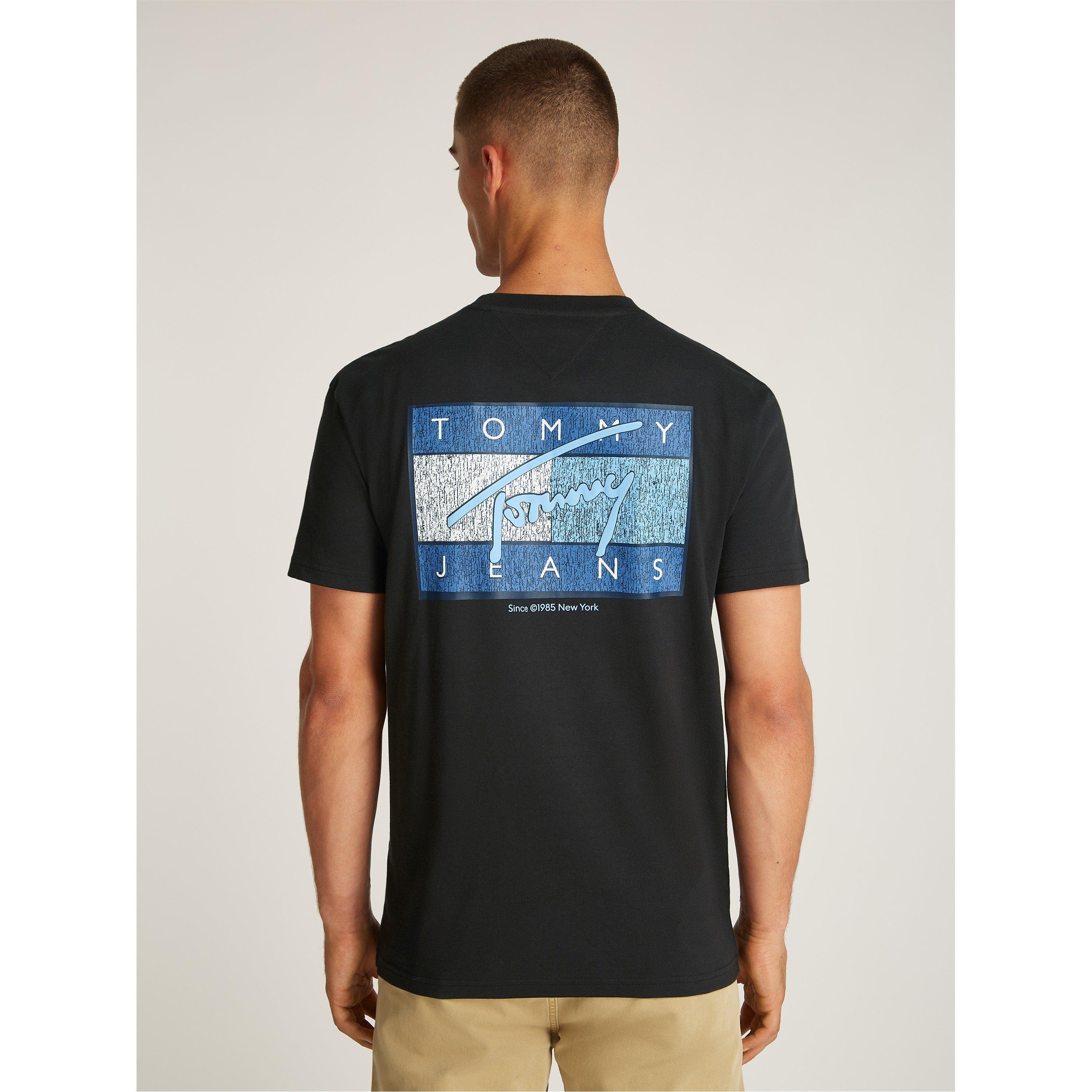 Sort - Tommy Jeans - Men's Flag Regular Fit T-Shirt - 4