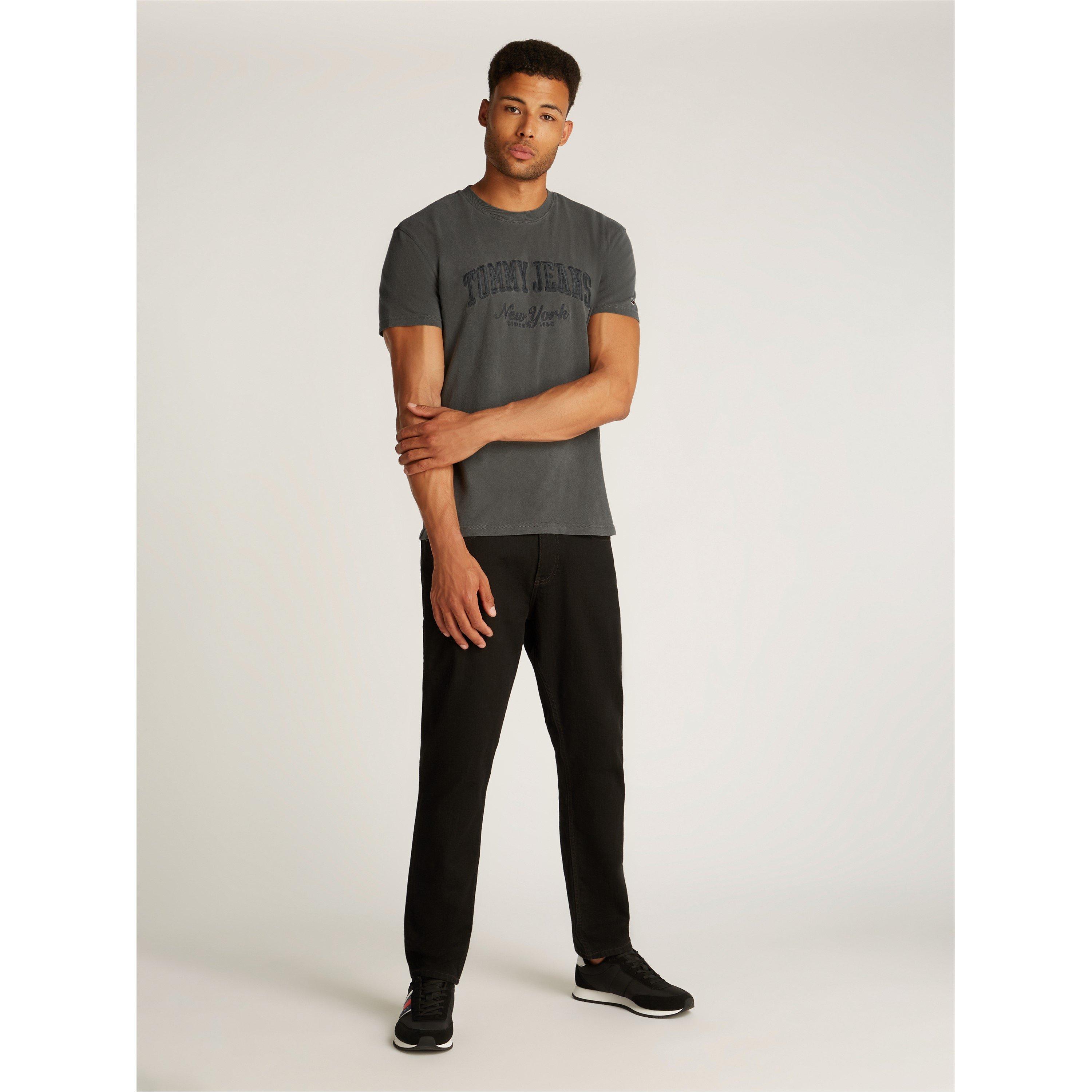 Schwarz - Tommy Jeans - Men's Vintage Varsity Regular Fit T-Shirt - 5