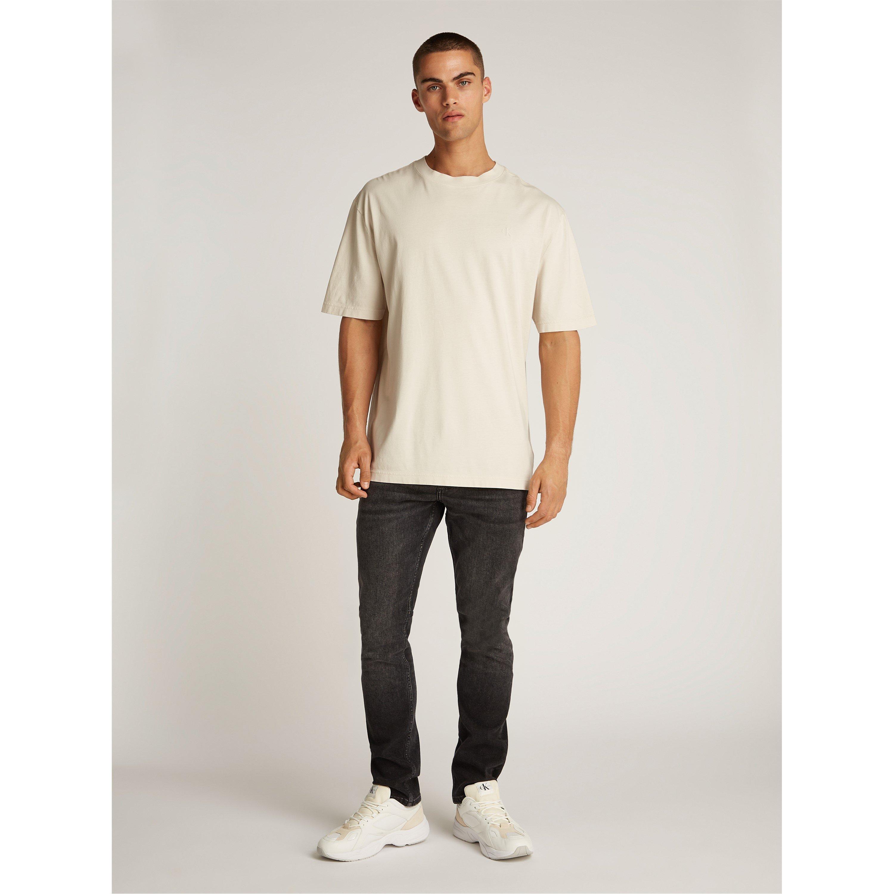 Moonbeam - Calvin Klein Jeans - Men's Washed Puff Print T-Shirt - 3