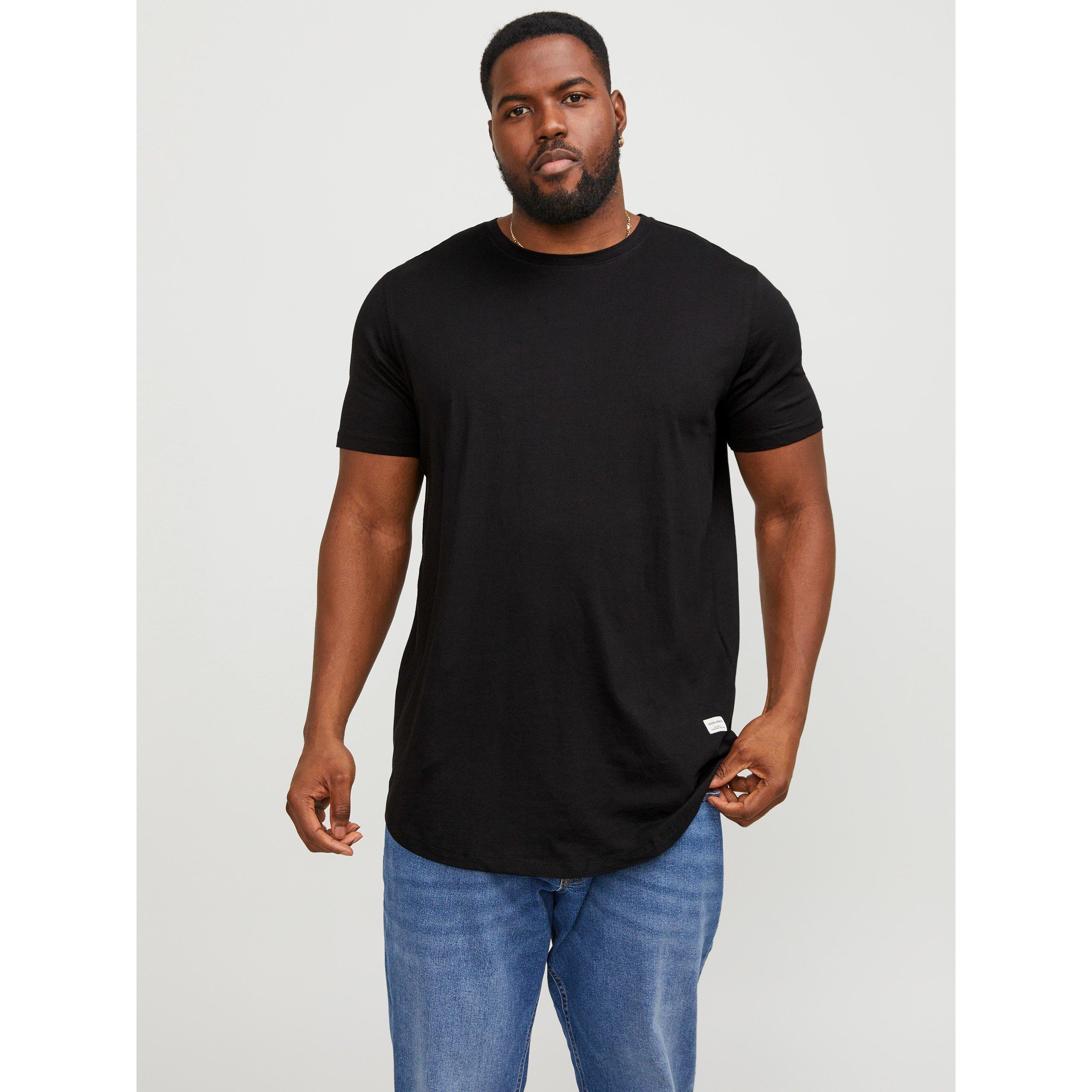 Black - Jack and Jones - Noa T-Shirt Mens Plus Size - 3