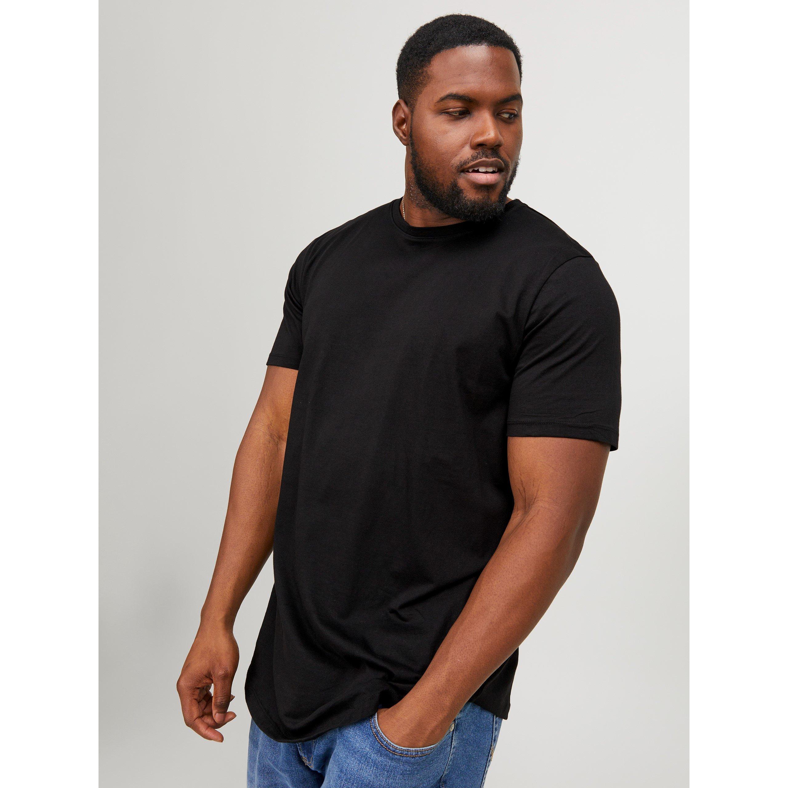 Black - Jack and Jones - Noa T-Shirt Mens Plus Size - 4