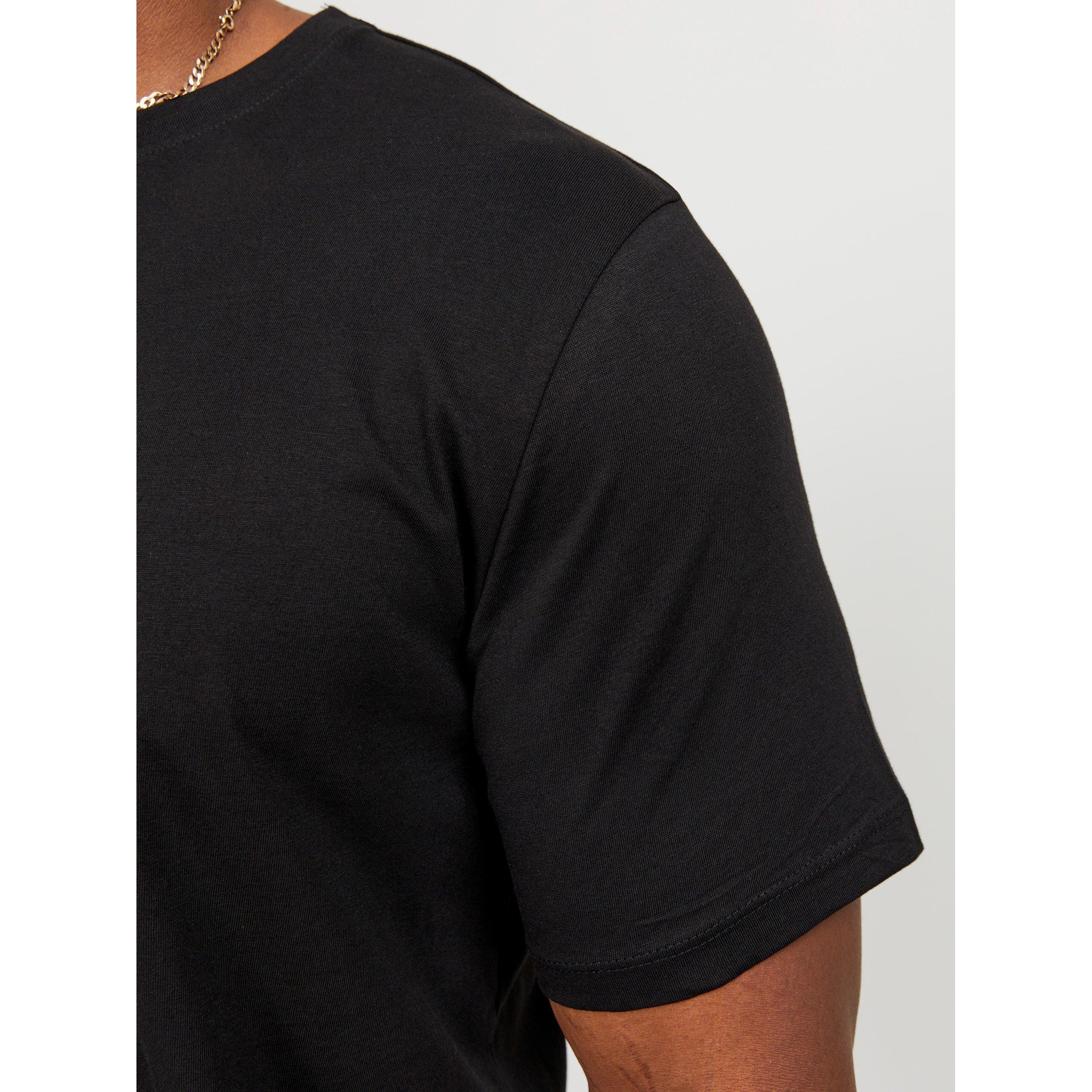 Black - Jack and Jones - Noa T-Shirt Mens Plus Size - 5