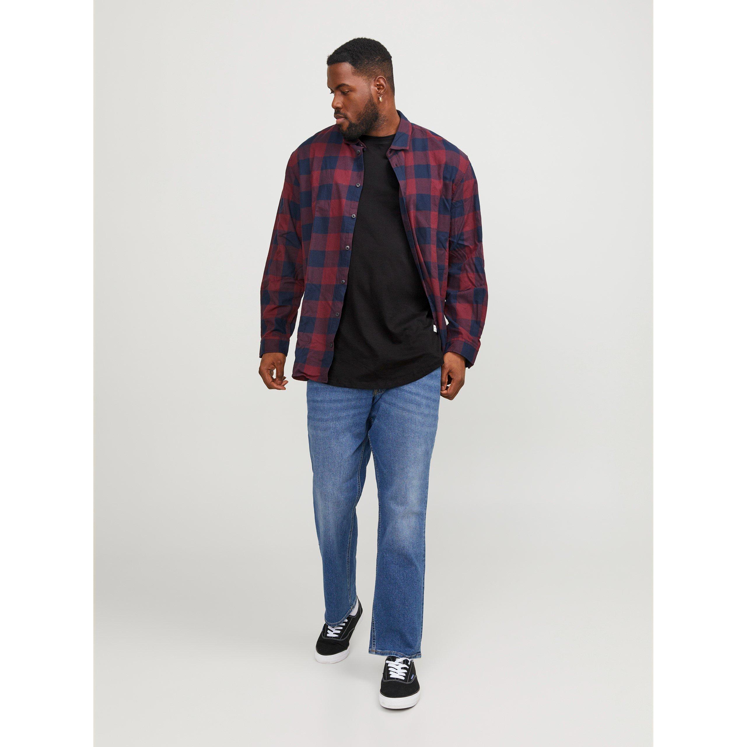 Black - Jack and Jones - Noa T-Shirt Mens Plus Size - 7