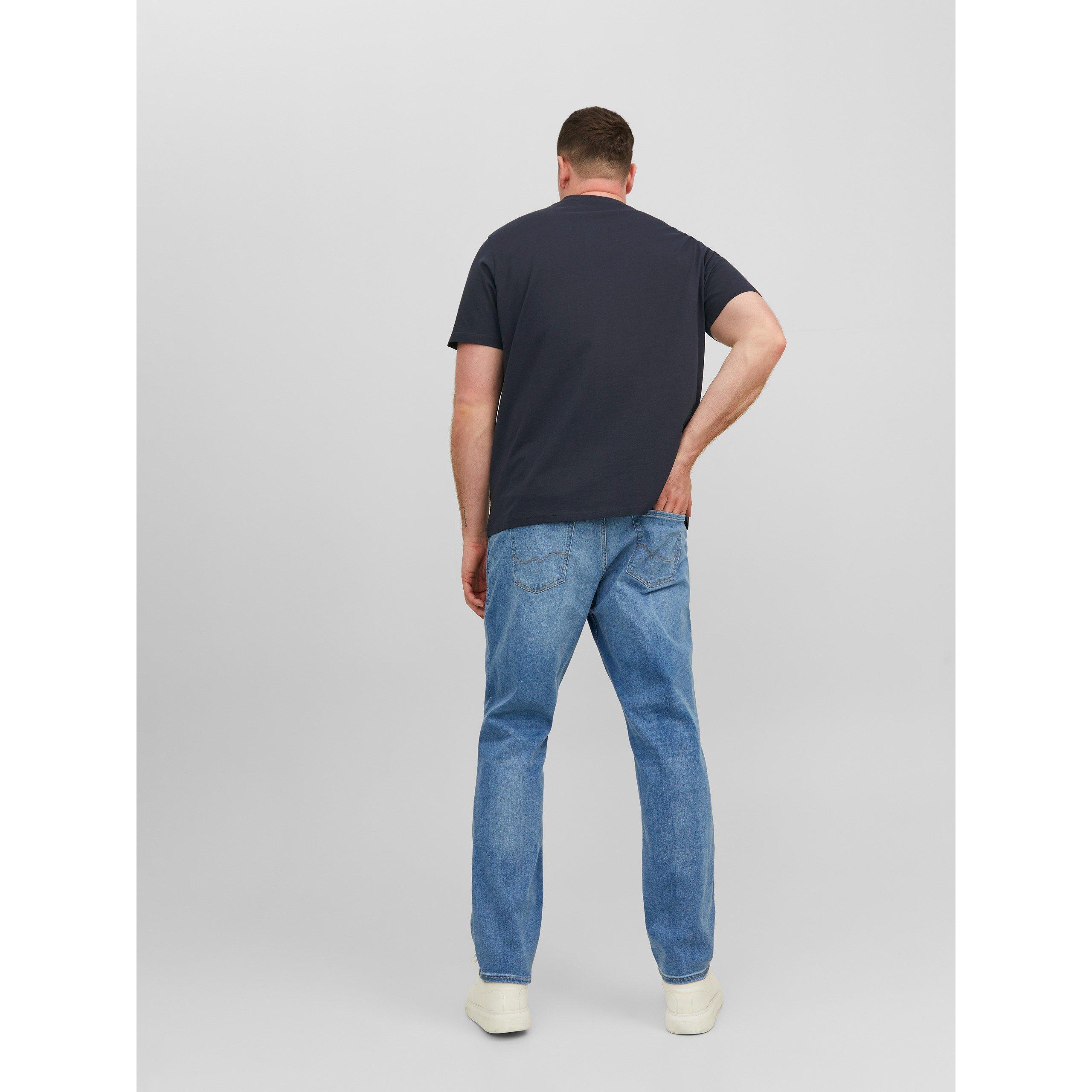 Mørkeblå - Jack and Jones - Jack+ Star T-Shirt Mens Plus Size - 4