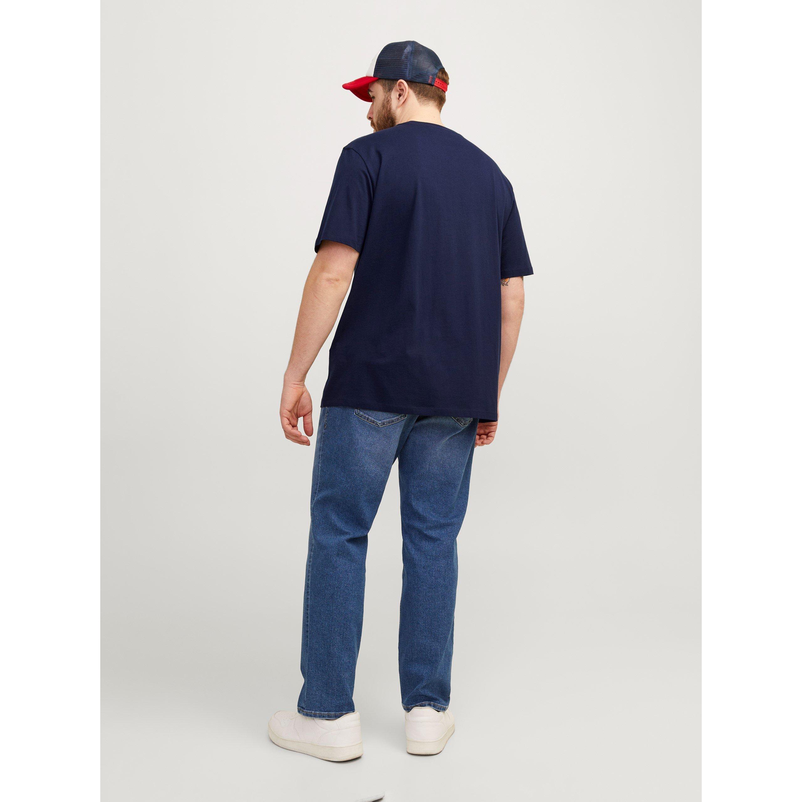 Navy Blazer - Jack and Jones - Paulos T-Shirt Plus Size Mens - 4