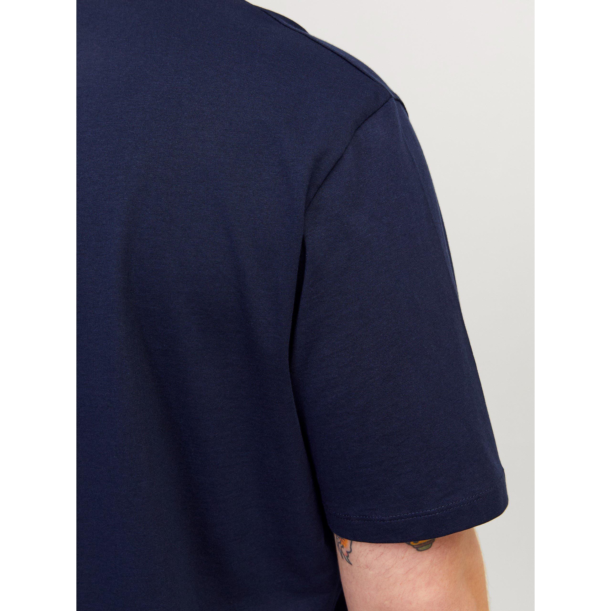 Navy Blazer - Jack and Jones - Paulos T-Shirt Plus Size Mens - 5