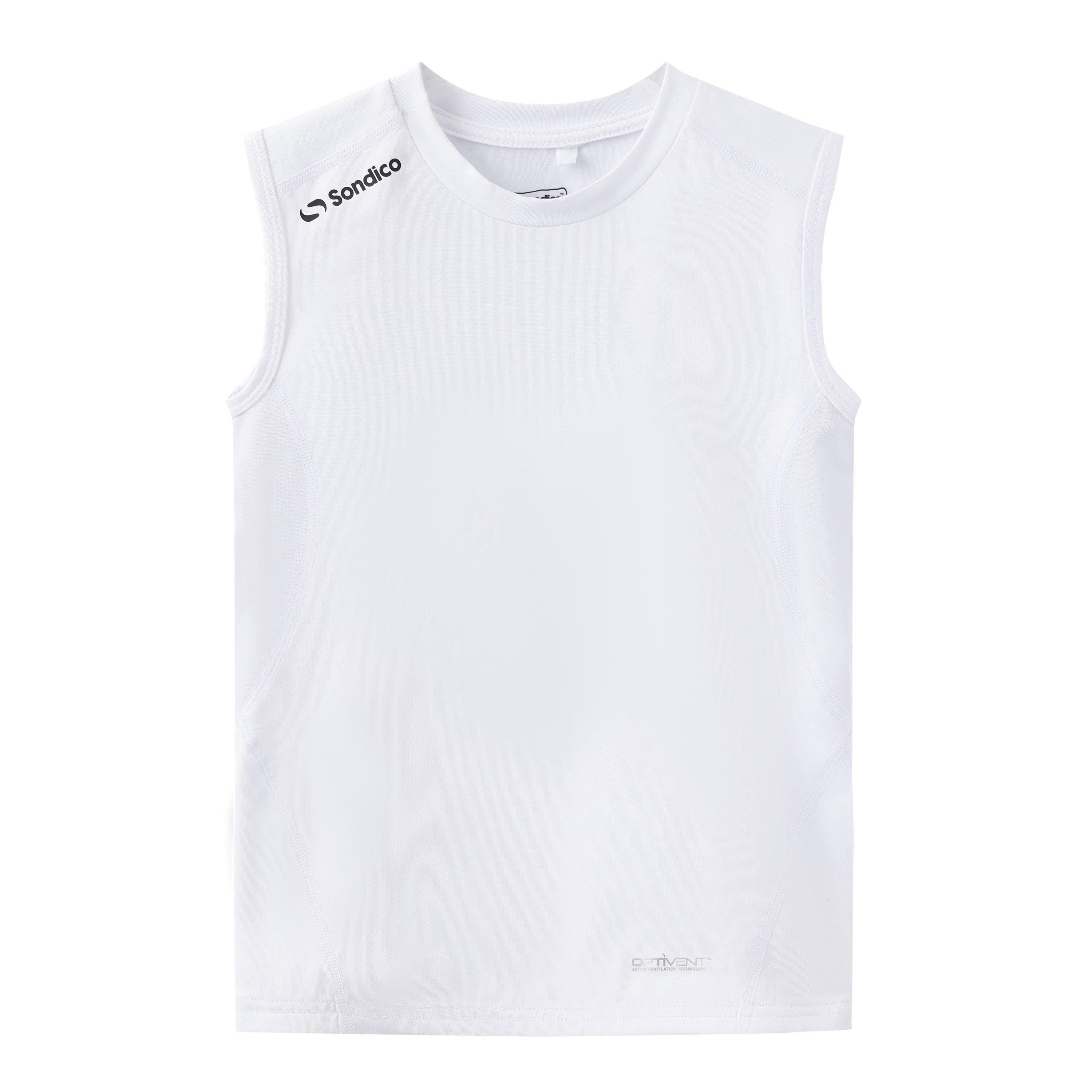 Sondico Boys Base Cre Vest Junior - White - 7-8 (S)