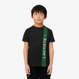 Lacoste Ultra Dry Print Branding T Shirt Juniors