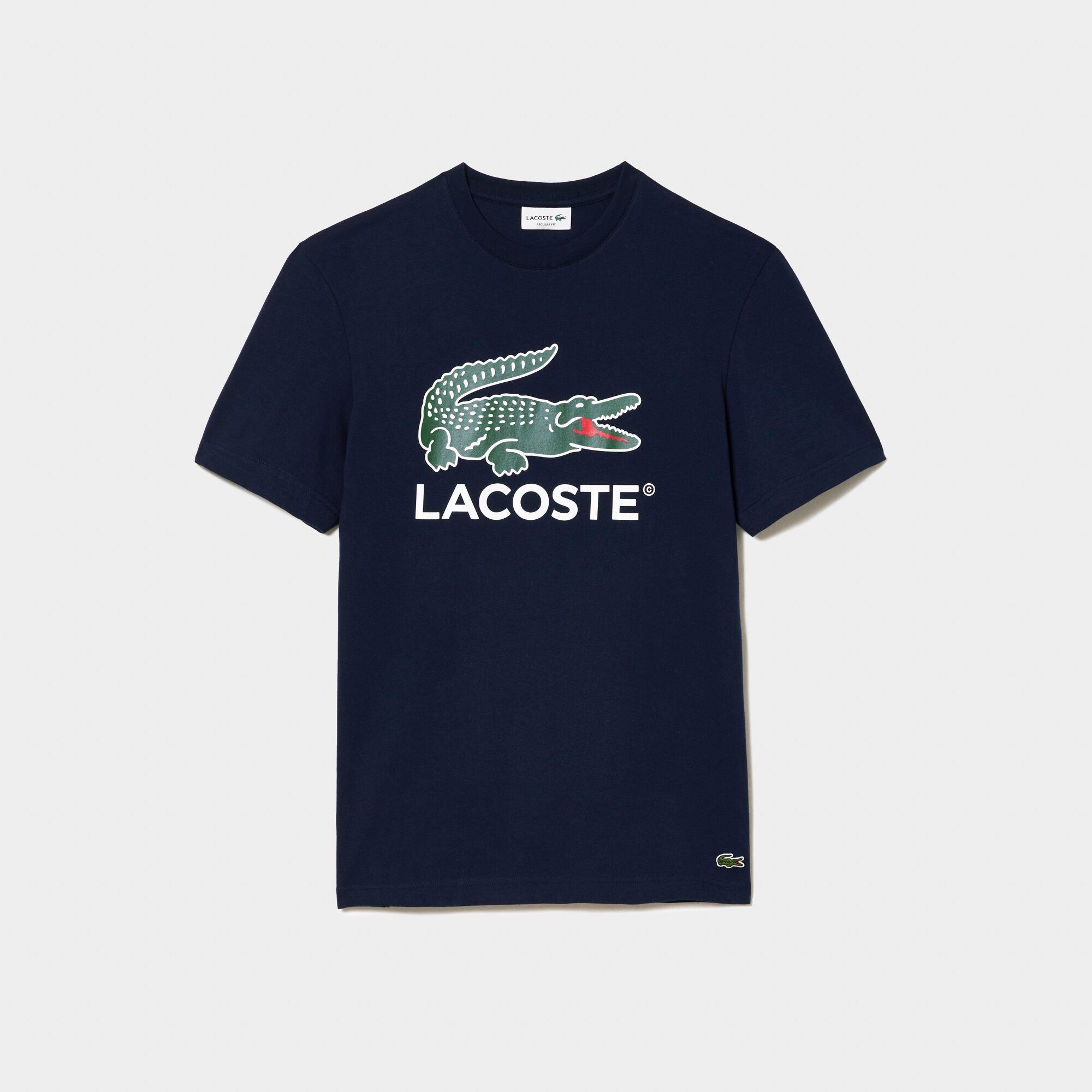 Lacoste Men's Navy 166 Large Logo T-Shirt - XL