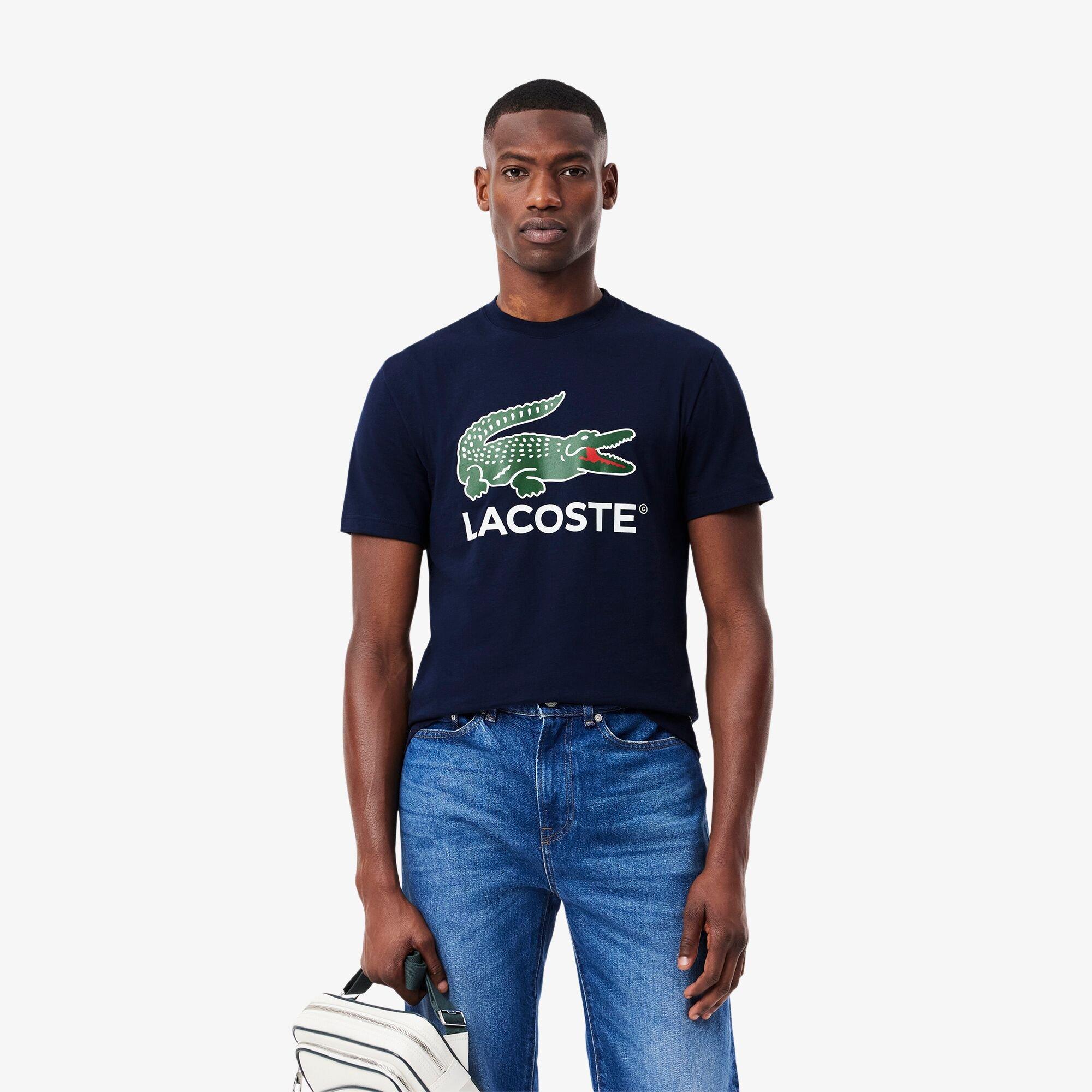 Navy 166 - Lacoste - Men's Large Logo T-Shirt - 3