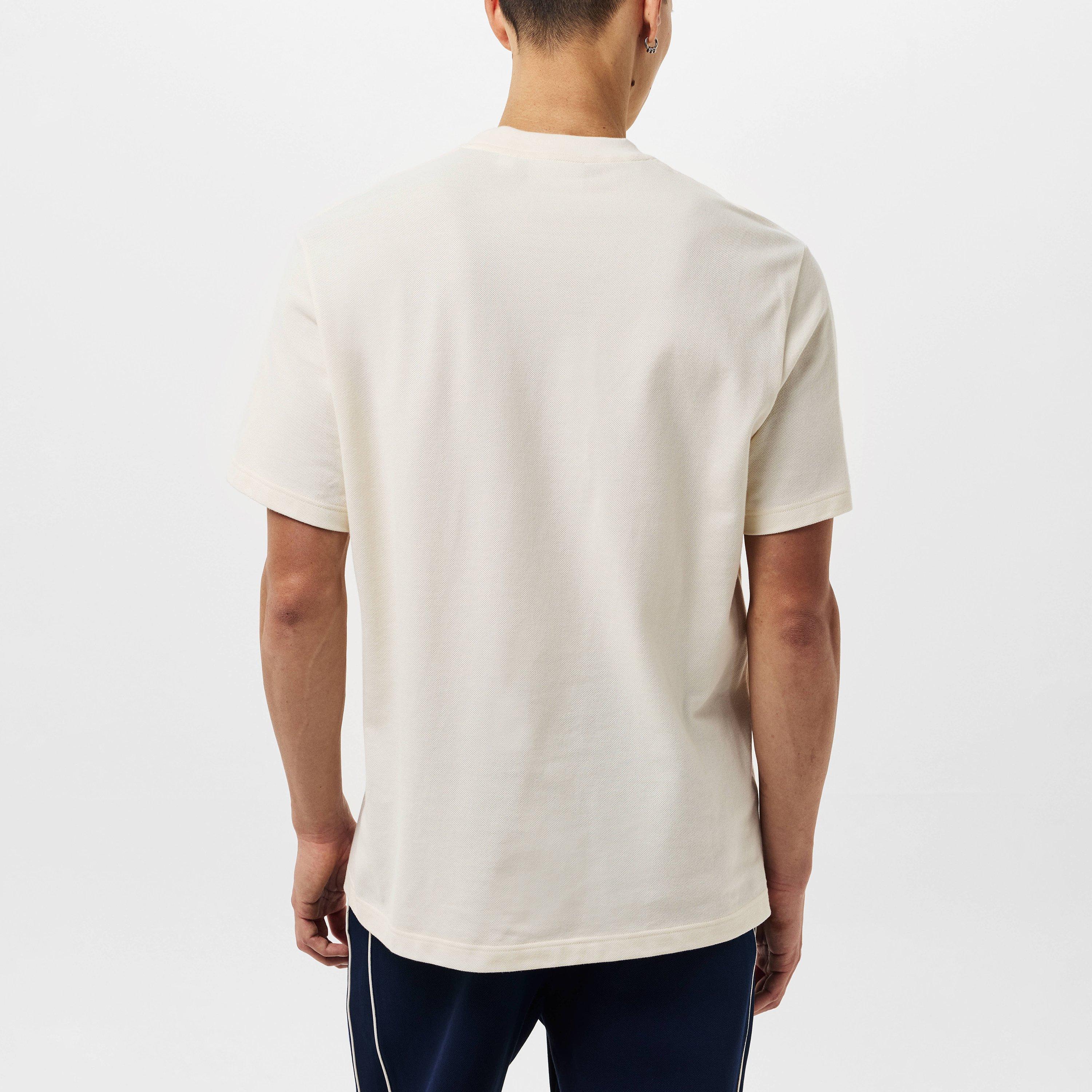 White XFJ - Lacoste - Crest Stripe T-Shirt - 4