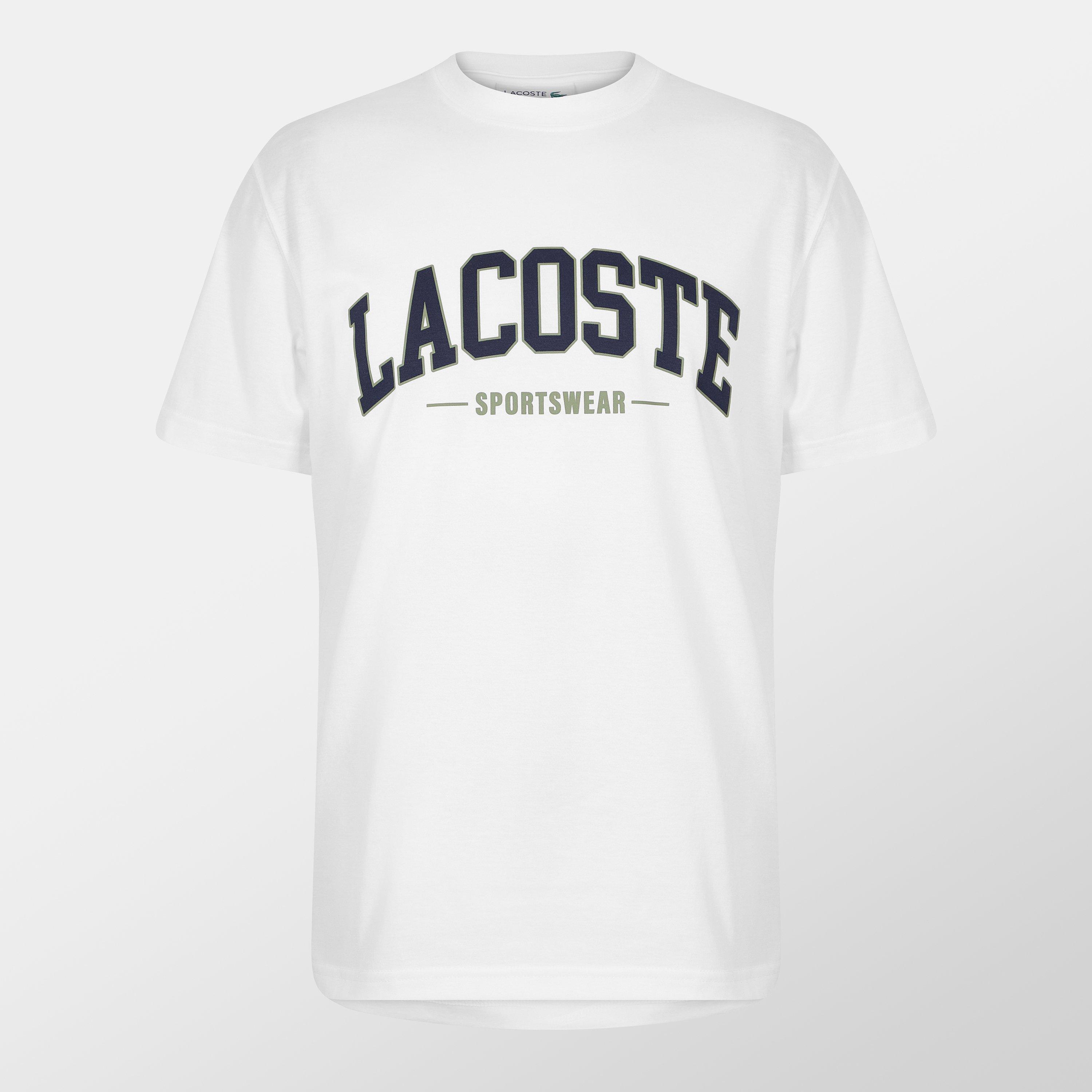Lacoste Men's White 001 Big Logo T-Shirt - M