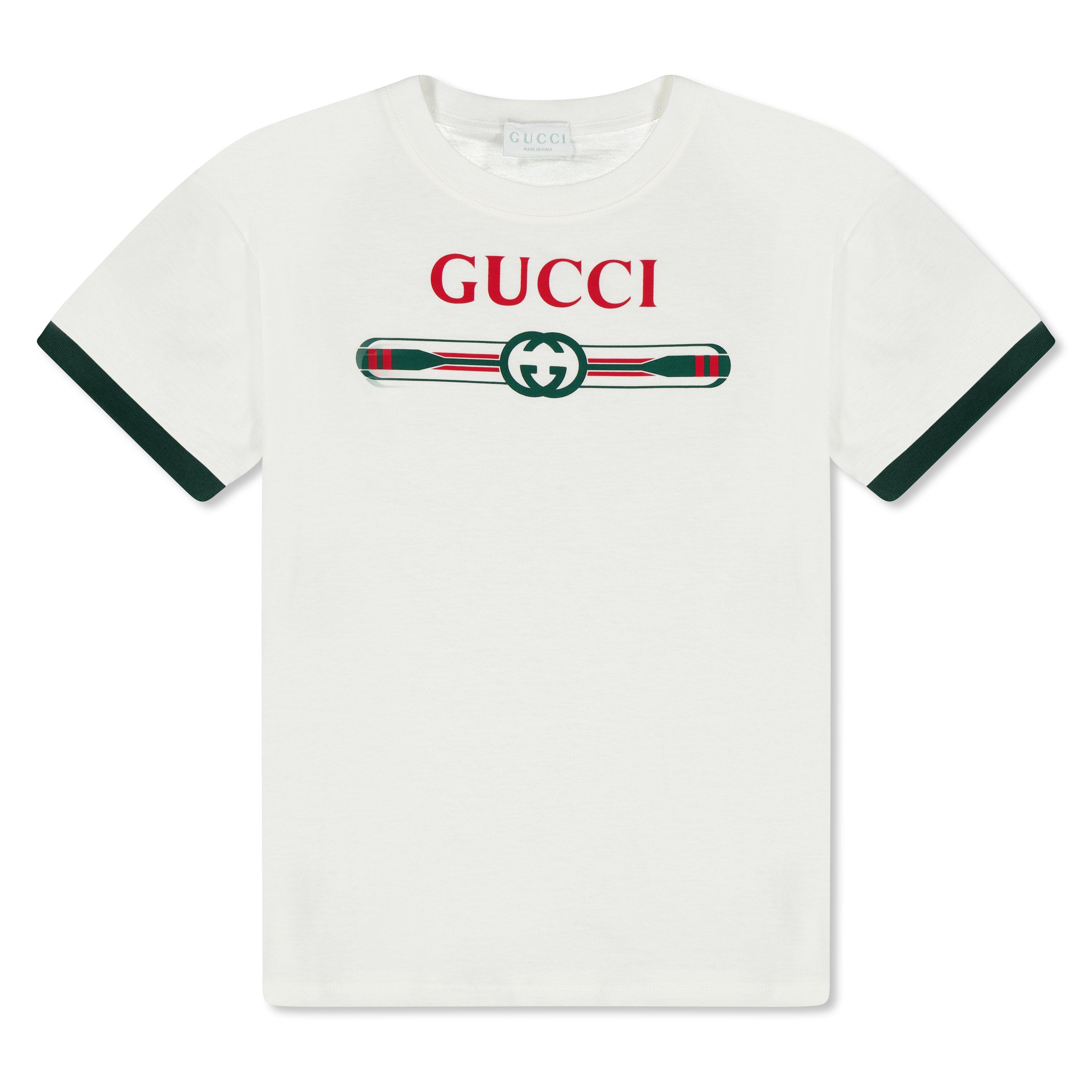 早い者勝ち！GUCCI kids Tシャツ 10year GUCCI KIDS Printed cotton T-shirt (6-12 years) | Harvey Nichols