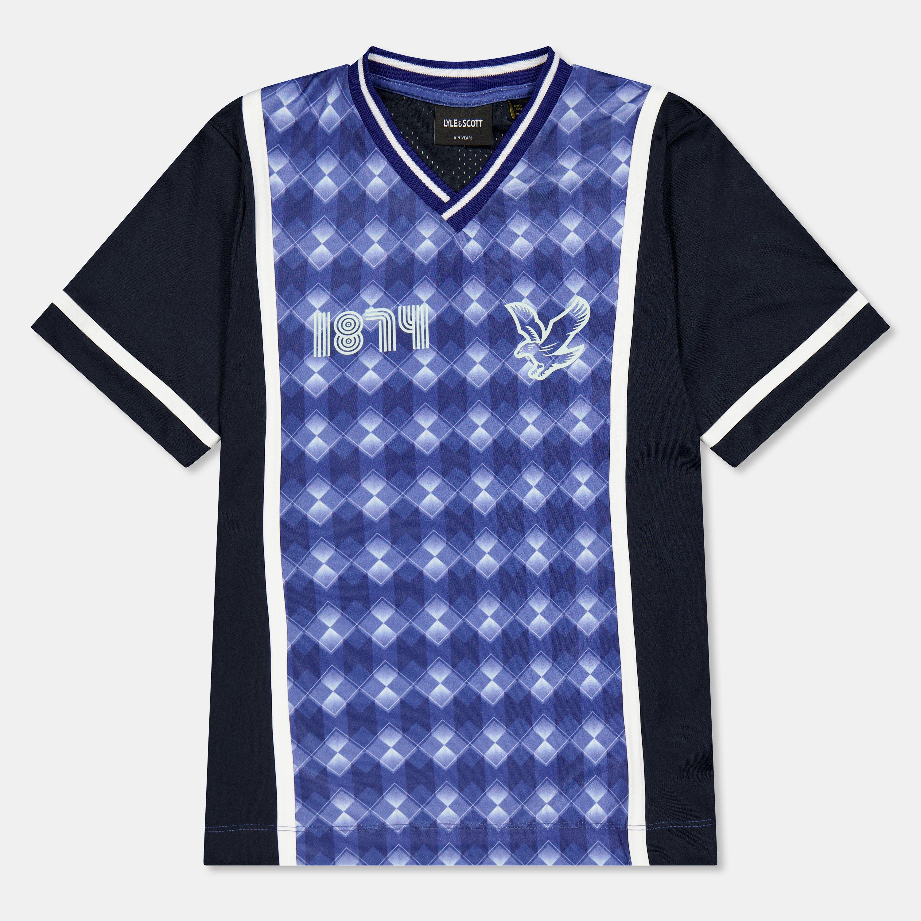 X578 Now Blue - Lyle and Scott - Kids' Argyle Regular Fit T-Shirt - 1