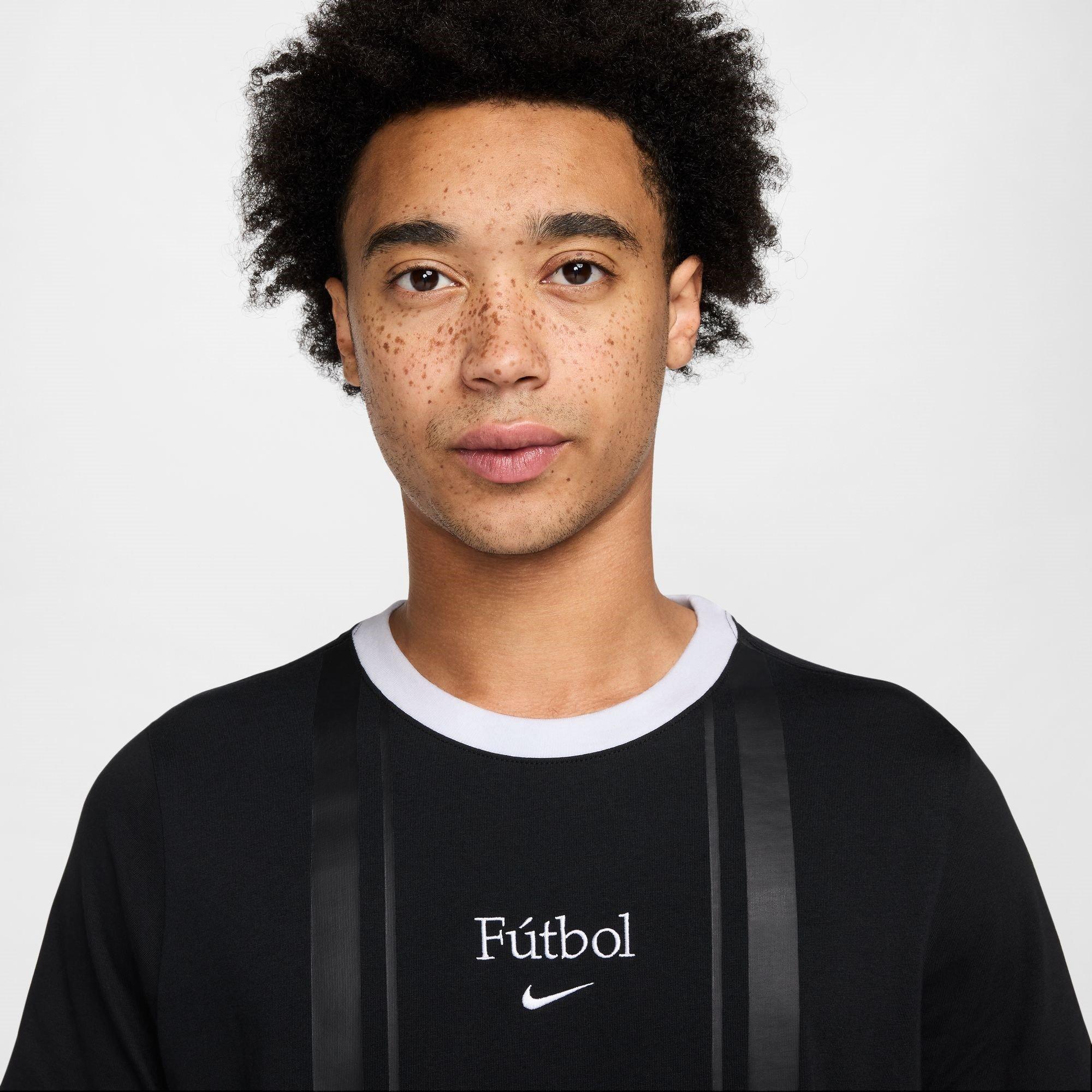 Zwart - Nike - Football Crewneck T-Shirt Mens - 3