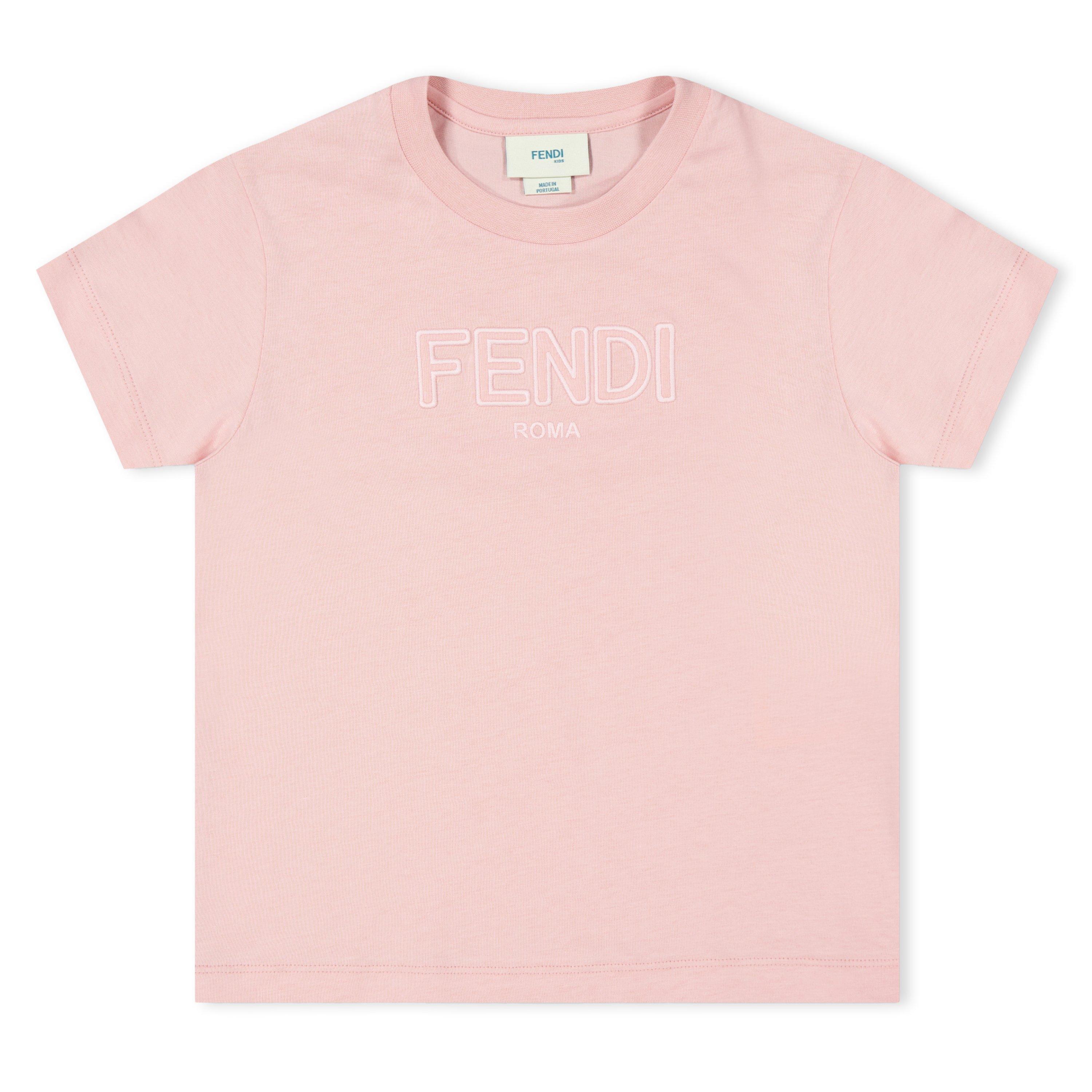 Fendi Embroidered Logo T-Shirt Juniors | Flannels