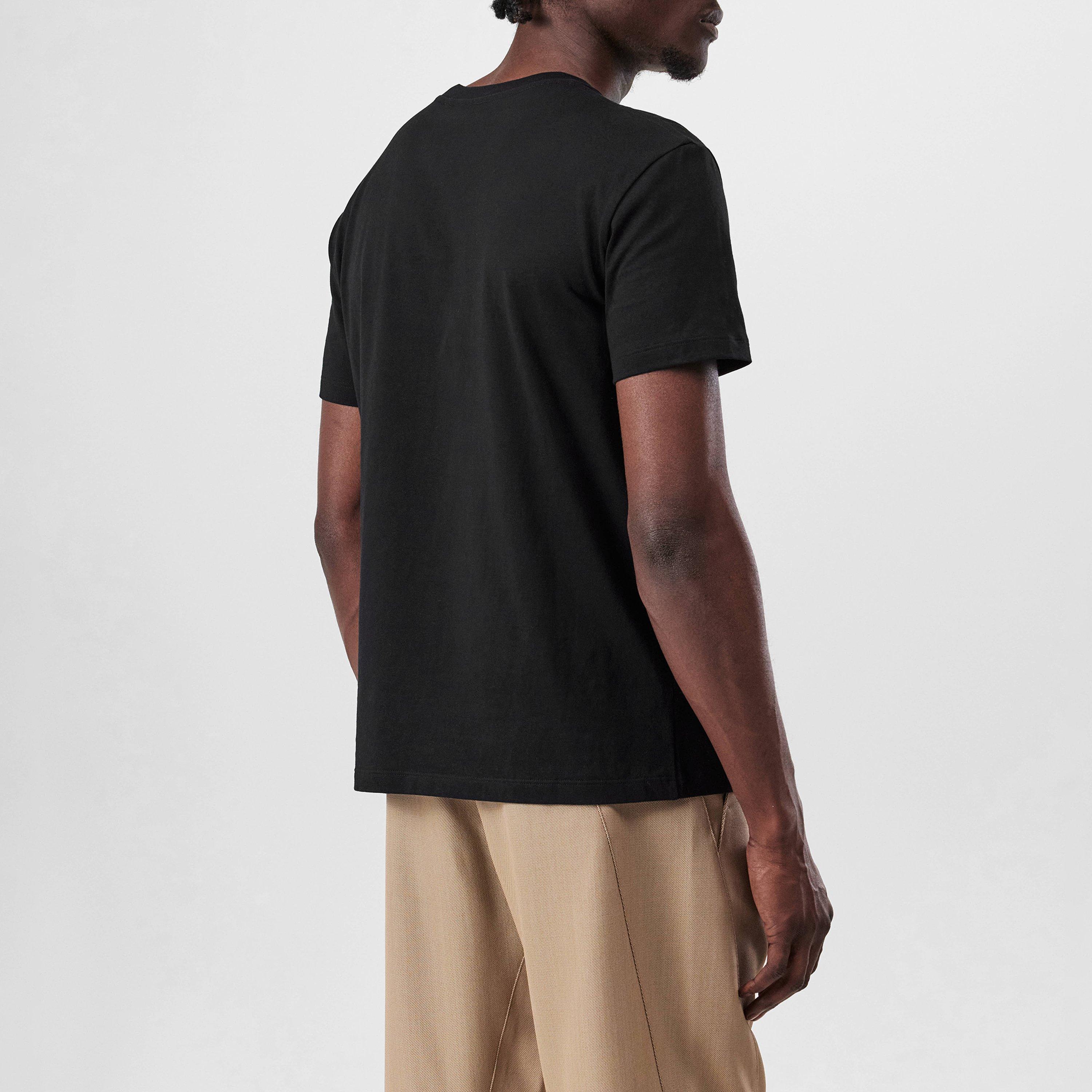 Black - Valentino - Vlogo Patch T-Shirt - 3