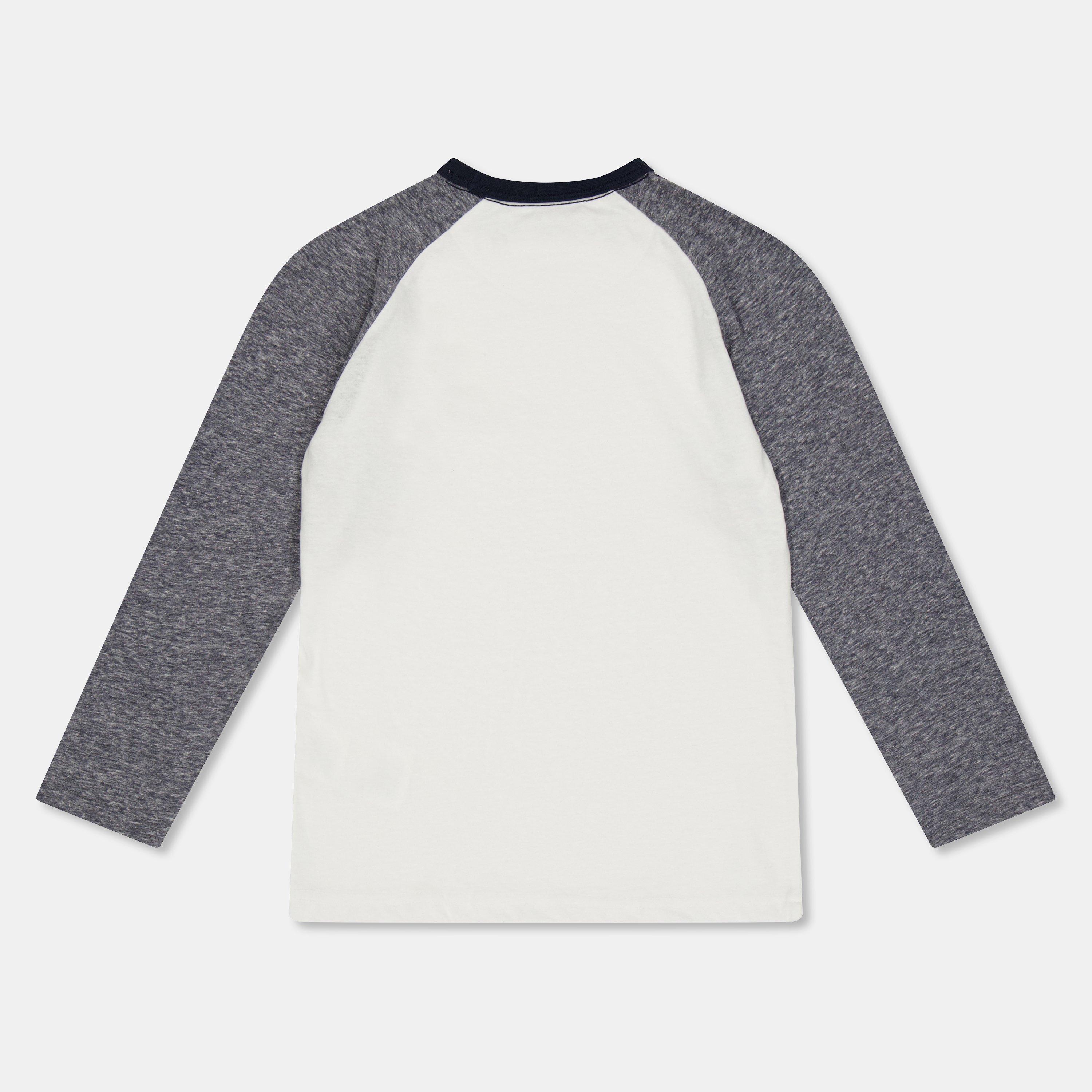 Bright White - Farah - Unisex Kids' Injection Slub Ringer Long Sleeve T-Shirt - 2