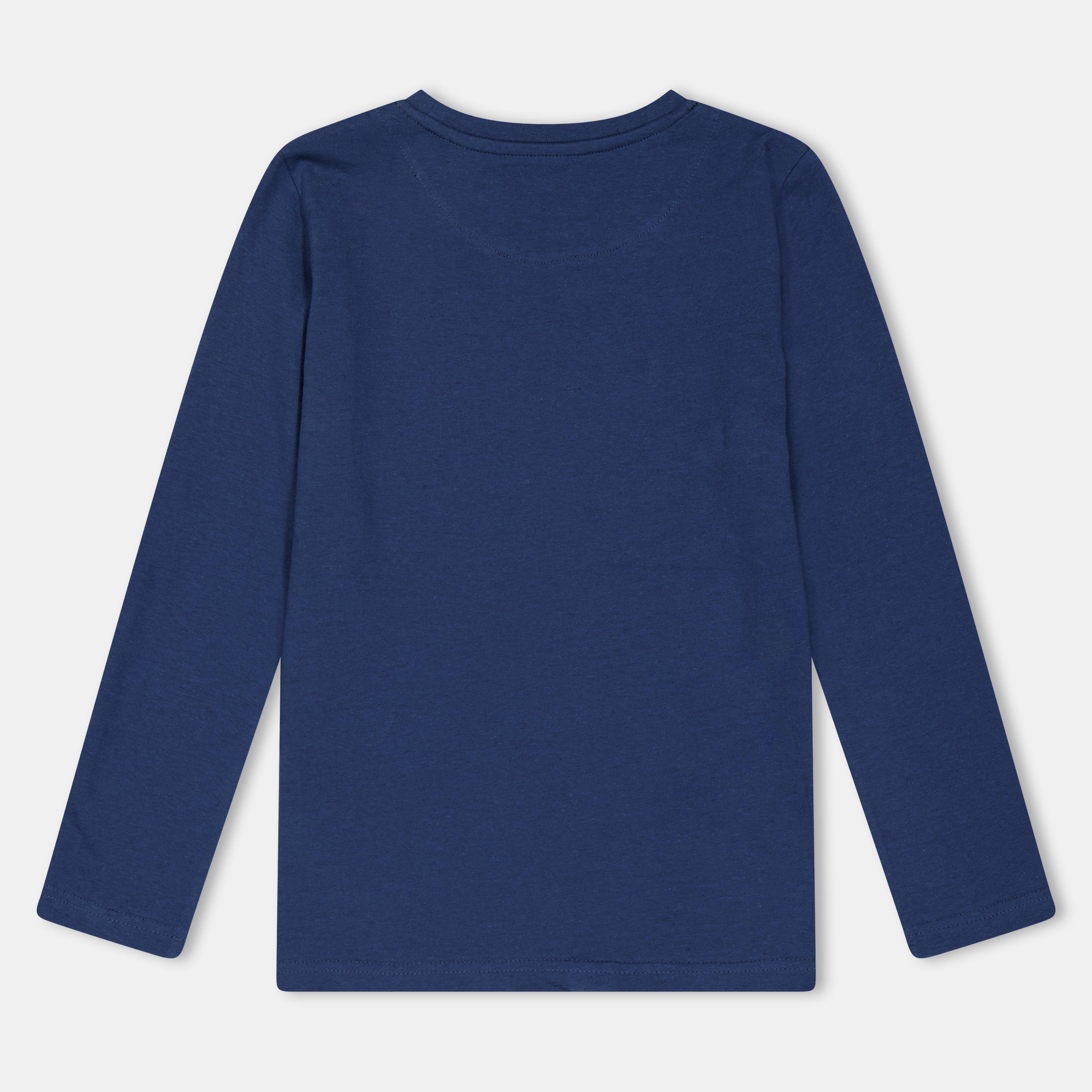 Blue - Farah - Kids' Stackd Print Long Sleeve T-Shirt - 2