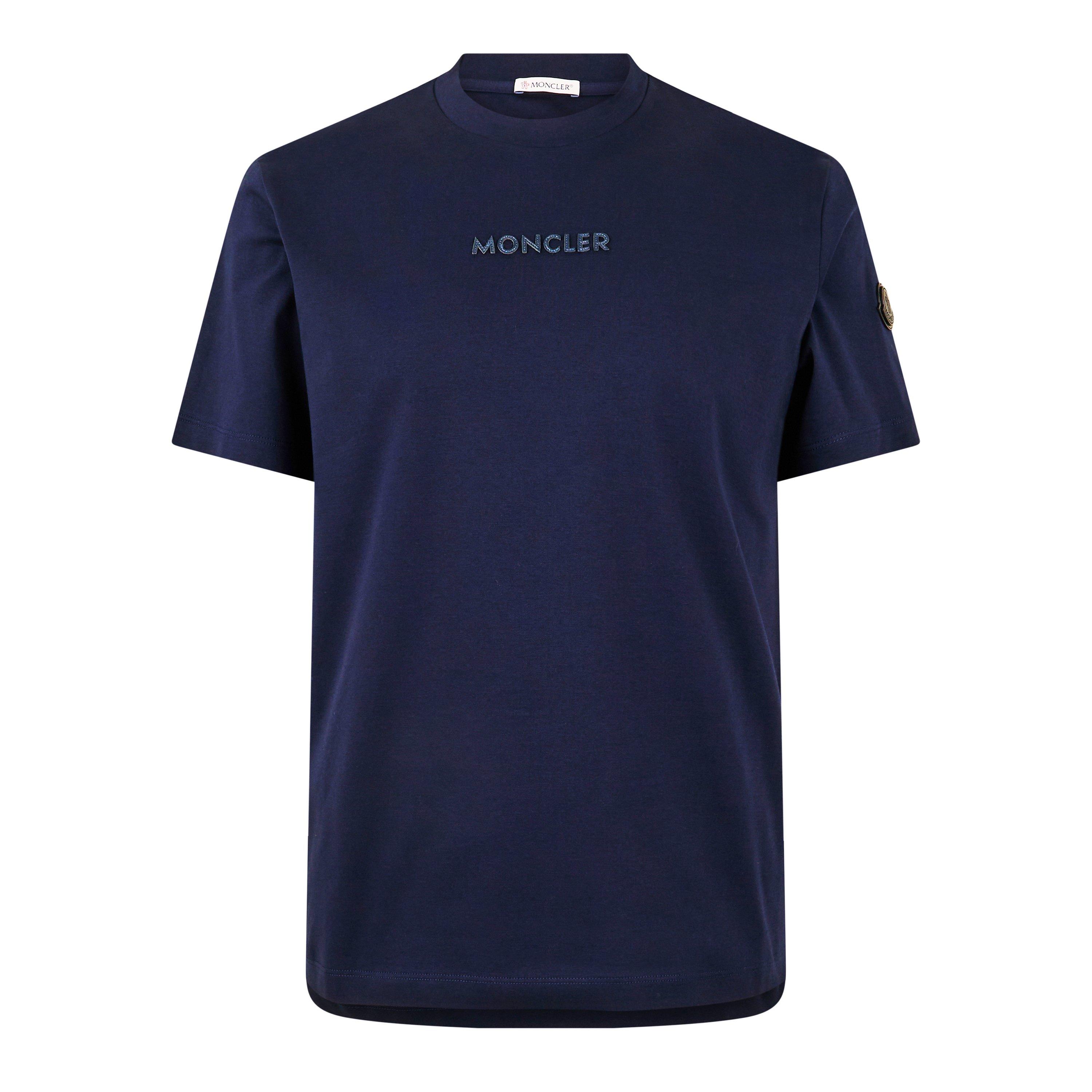 Navy 742 - Moncler - Short Sleeve T-Shirt - 1