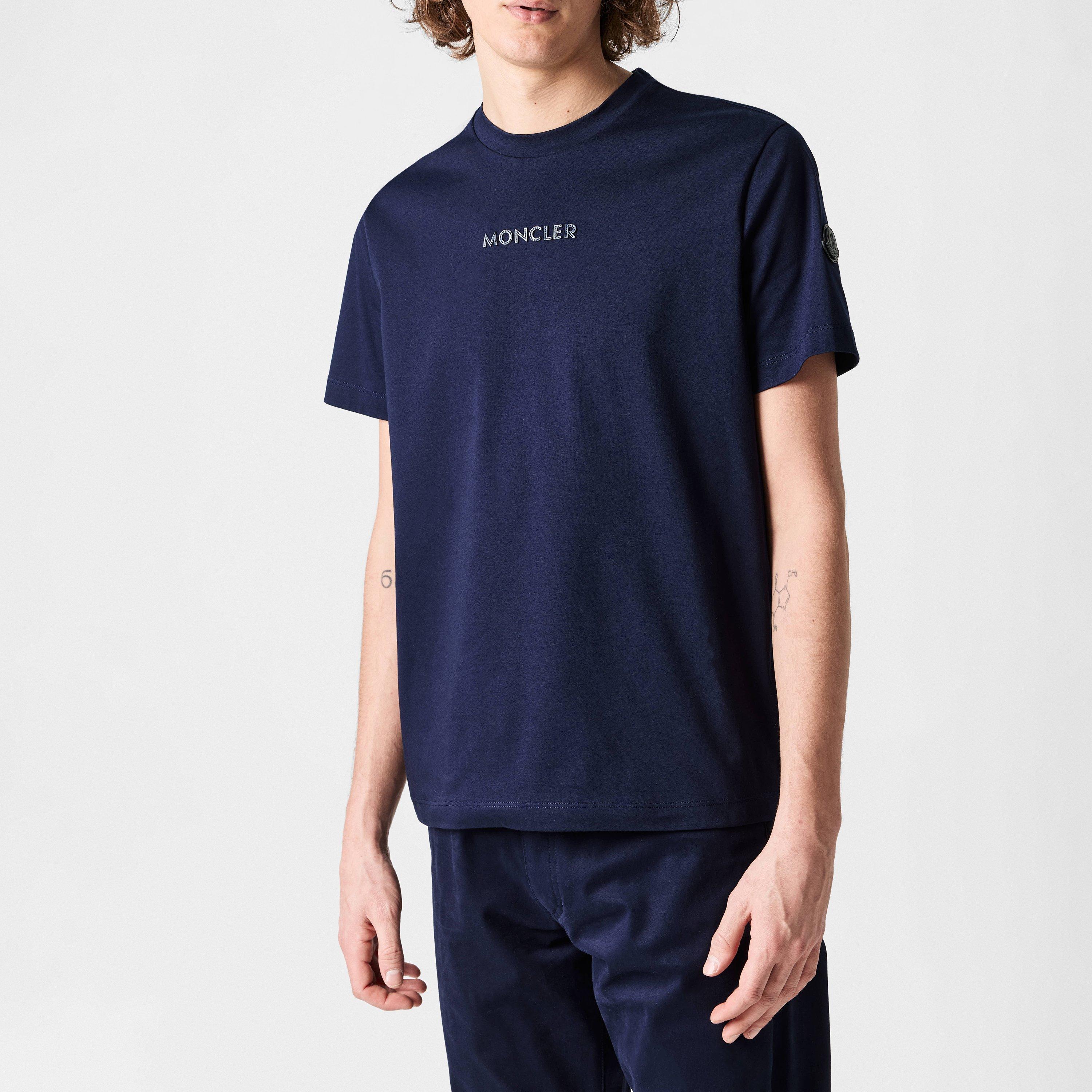 Navy 742 - Moncler - Short Sleeve T-Shirt - 3