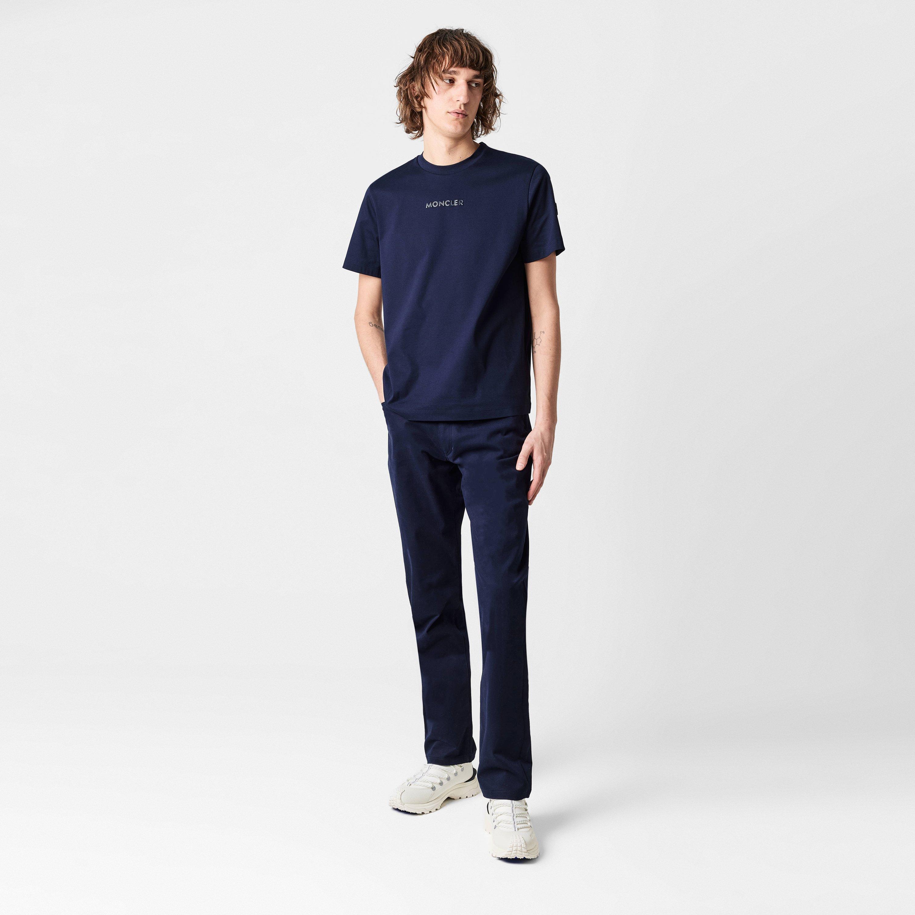 Navy 742 - Moncler - Short Sleeve T-Shirt - 5