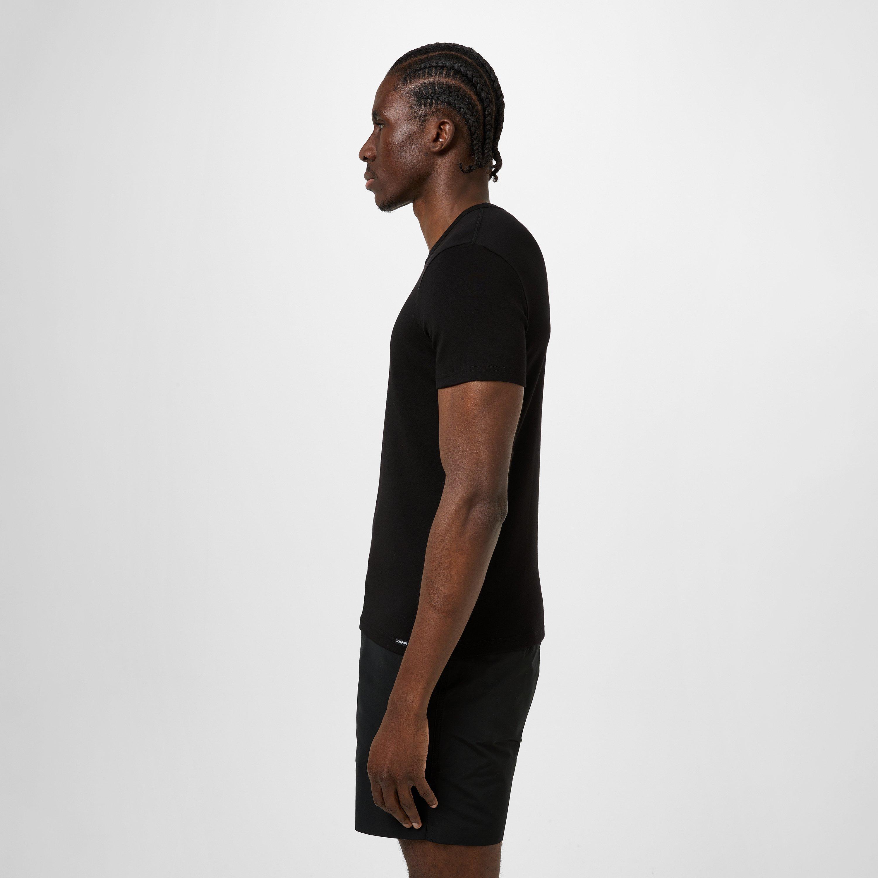 Black 002 - Tom Ford - Cotton Crew T-Shirt - 5