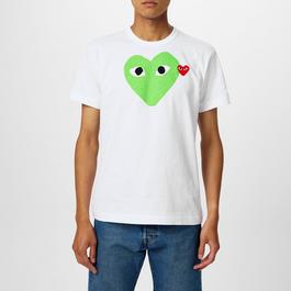 Comme des Garcons PLAY Double Heart Logo T Shirt