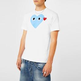 Comme des Garcons PLAY Double Heart Logo T Shirt