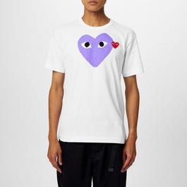 Comme des Garcons PLAY Double Heart Logo T Shirt