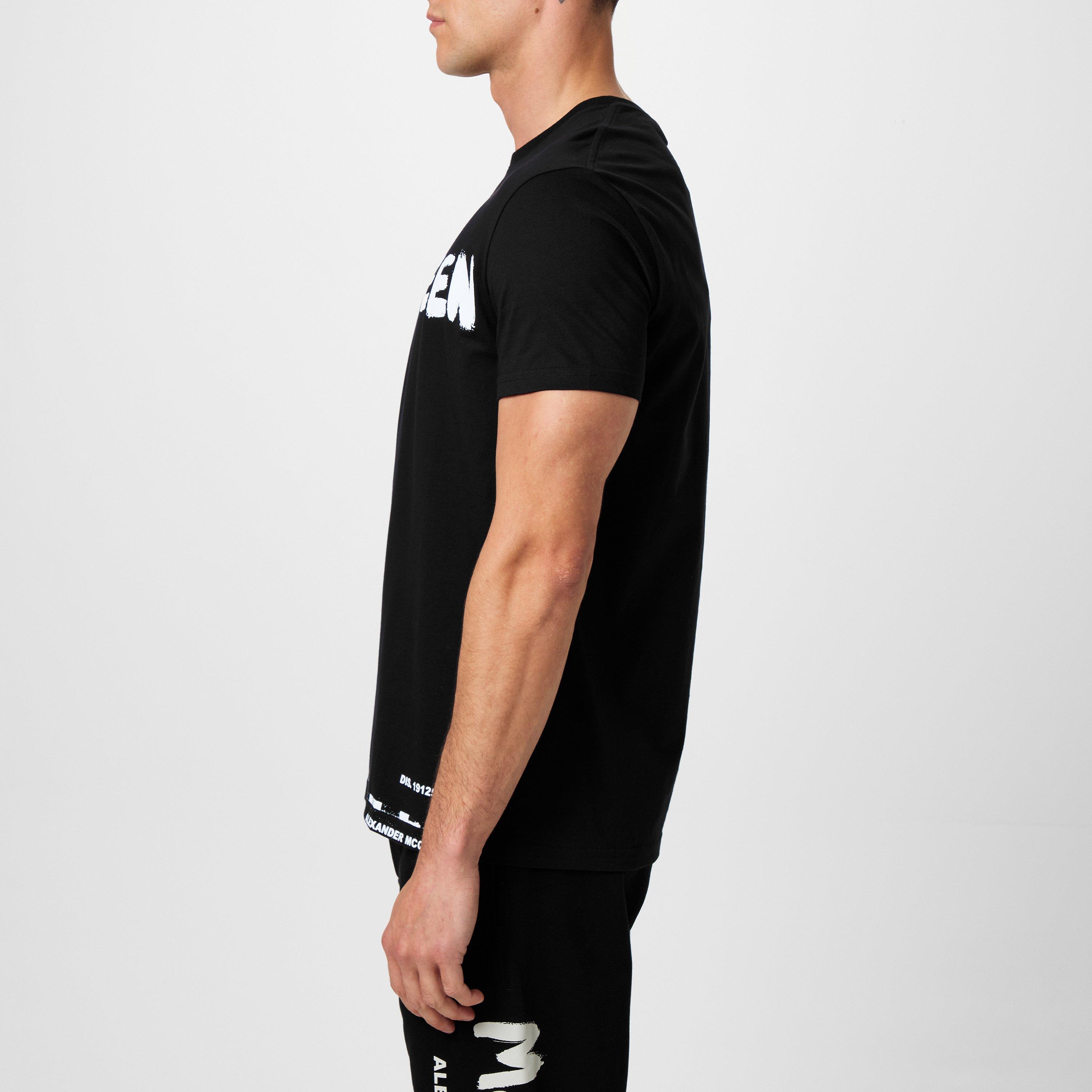 Black/Mix 0901 - Alexander McQueen - Graffiti T Shirt - 2