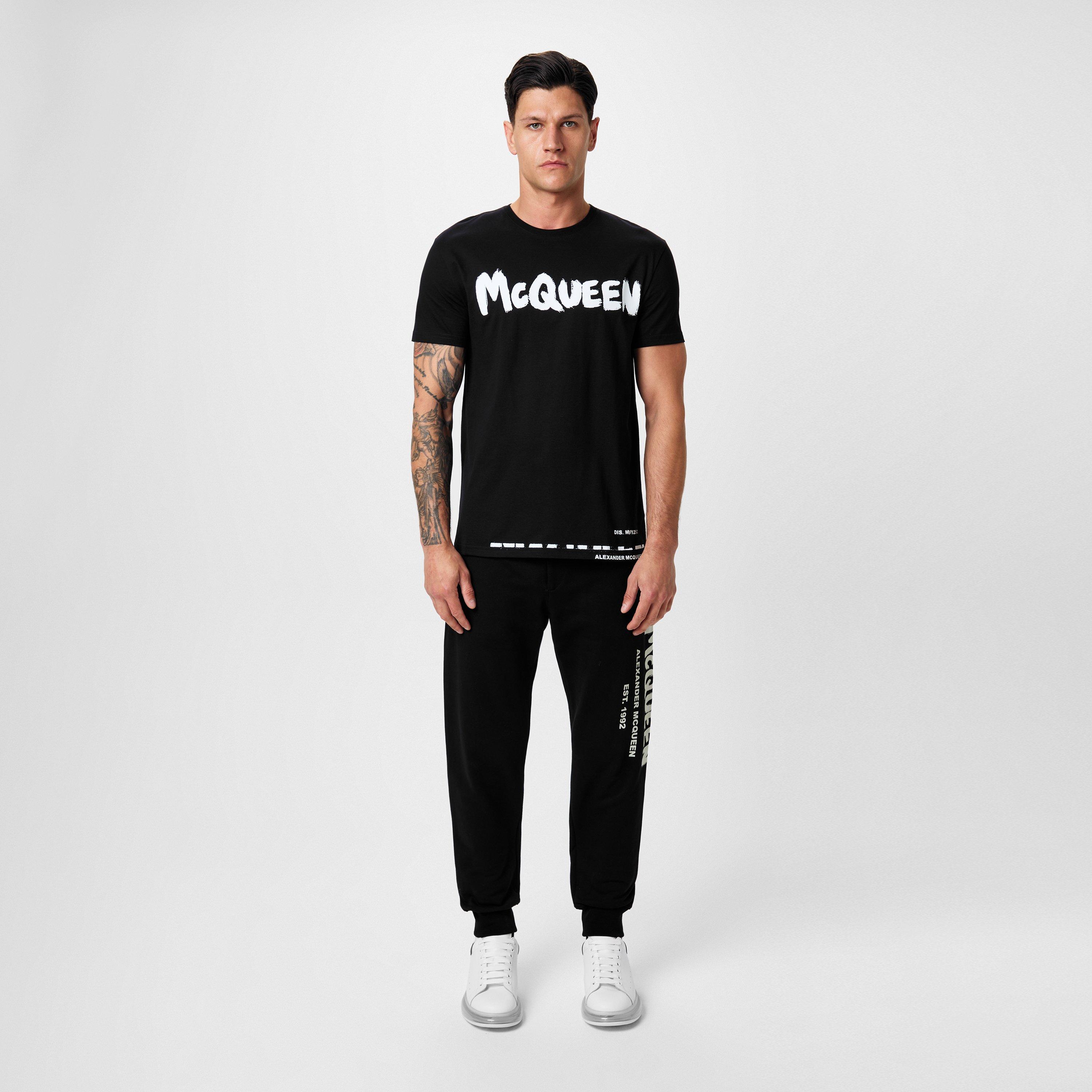 Black/Mix 0901 - Alexander McQueen - Graffiti T Shirt - 4
