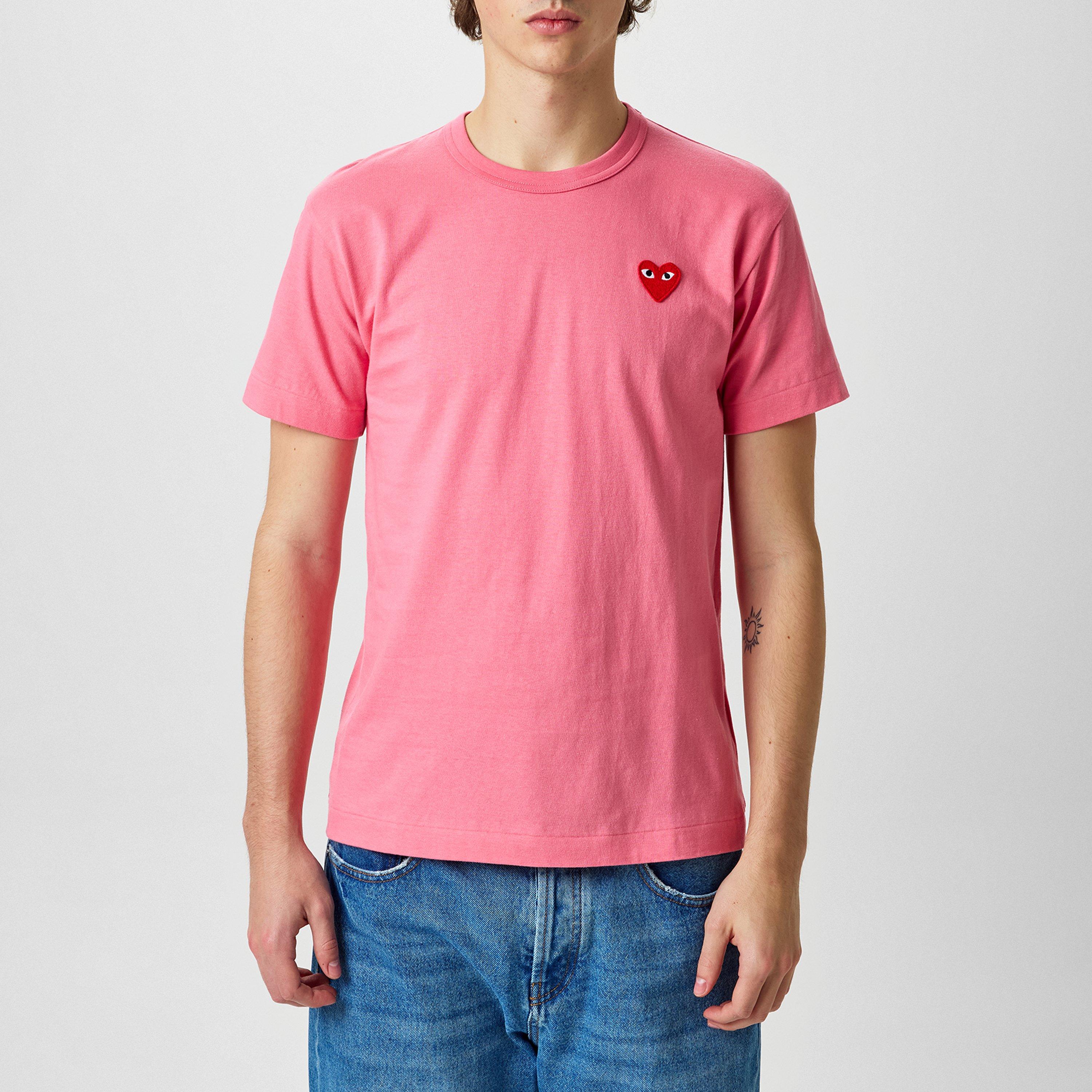 PLAY COMME des GARÇONS ピンク Tシャツ XS COMME DES GARCONS PLAY | Printed Peeping Hearts T Shirt